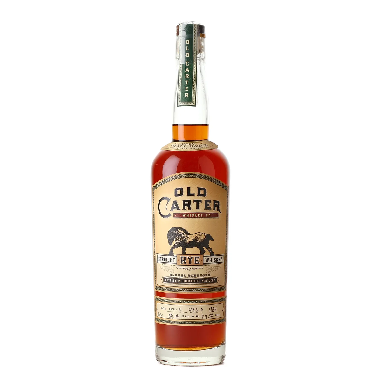 Old Carter Very Small Batch No. Straight Rye, Batch No. OC-1, 2025, 59.66% whisky bottle
