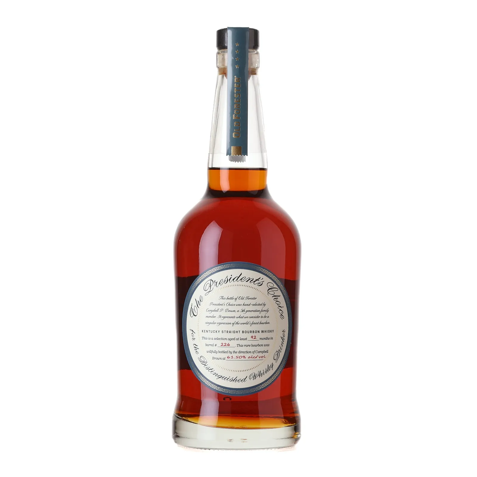 Old Forester The President's Choice 7 Year Old, Cask #226, 61.5% whisky bottle