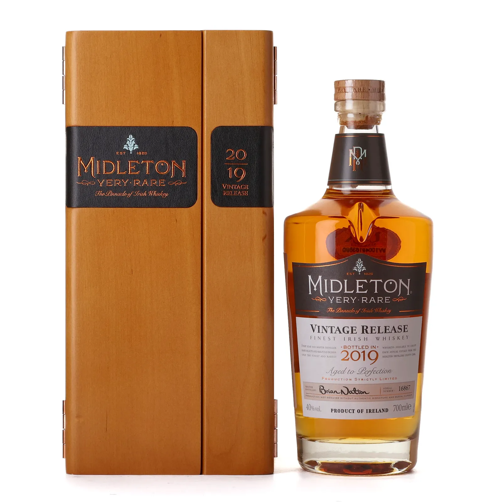 Midleton Very Rare Vintage Release, American Oak Cask, 2019, 40% whisky bottle