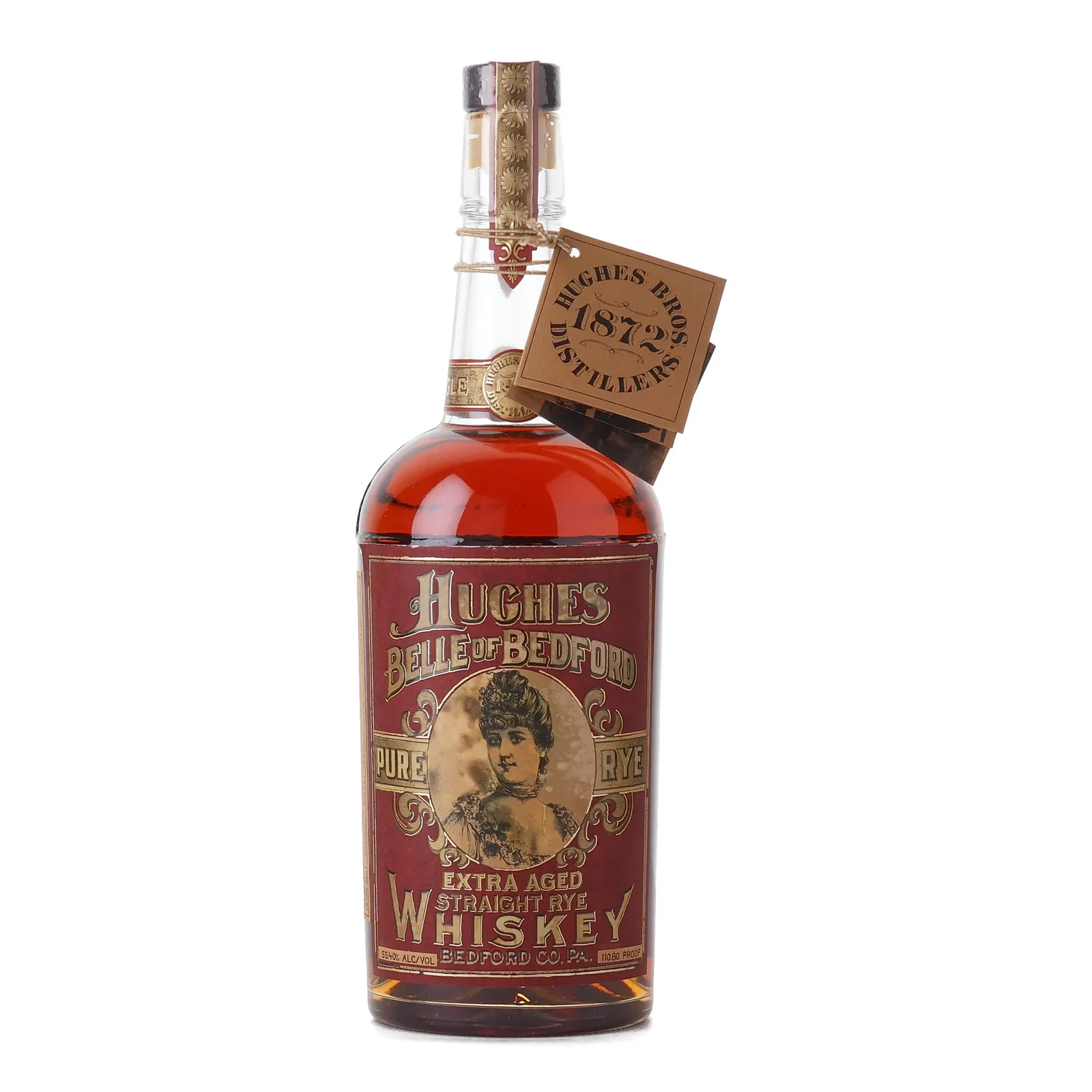 Hughes Belle of Bedford Single Barrel Pure Rye 10 Year Old, New Charred Oak Cask, Cask #1137, 2022, 55.4% whisky bottle