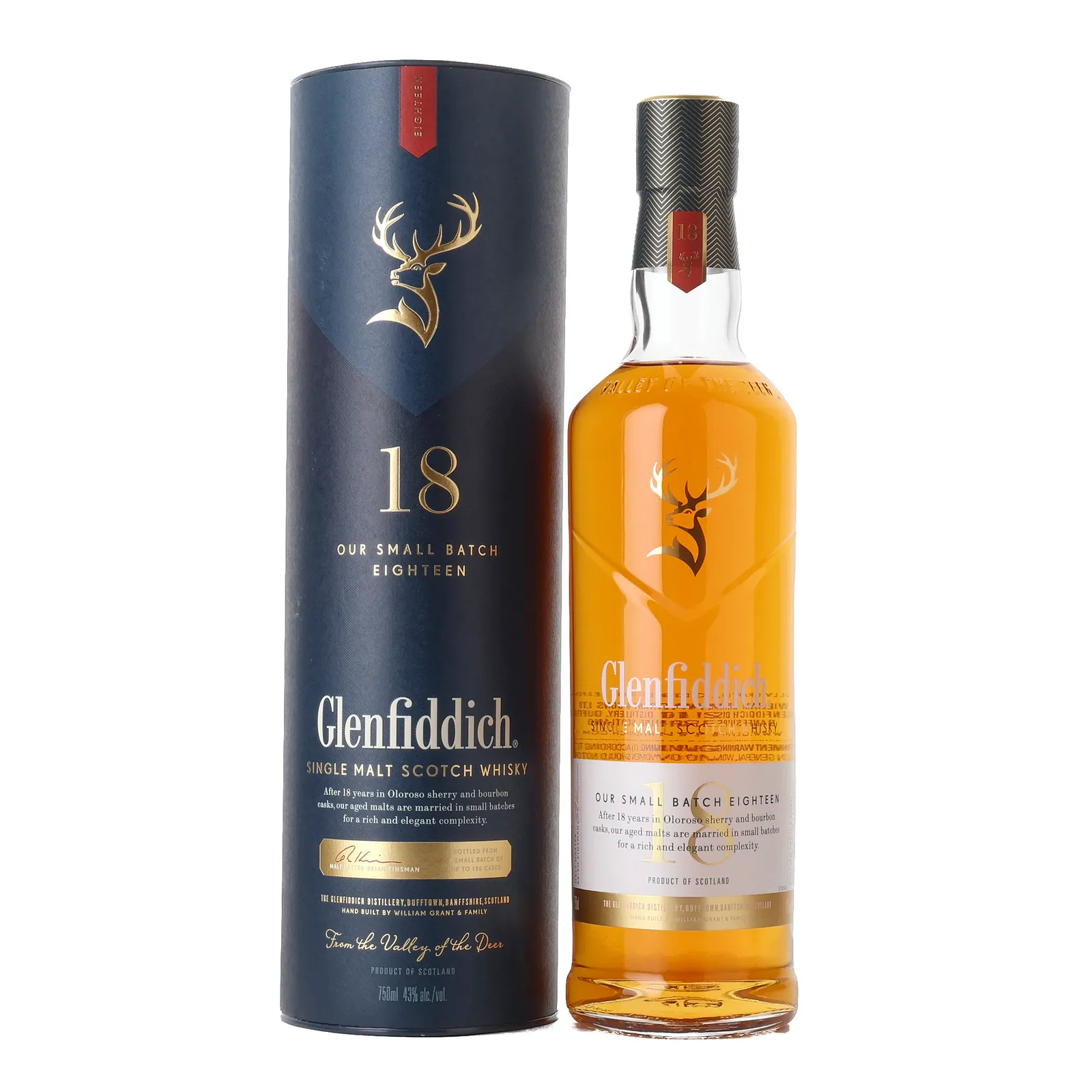 Glenfiddich Our Small Batch No. Eighteen 18 Year Old, Bourbon & Oloroso Sherry Cask, 43% whisky bottle