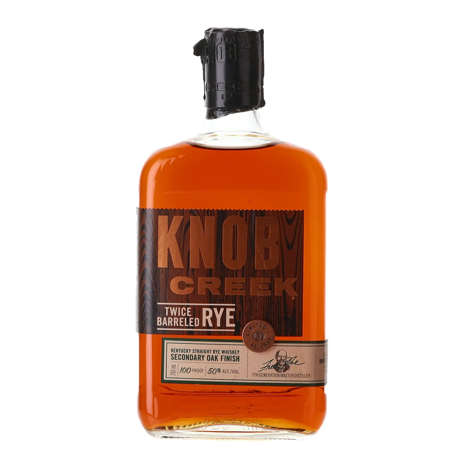 Knob Creek Twice Barreled Rye, New Charred Oak Cask, 2018, 50% whisky bottle