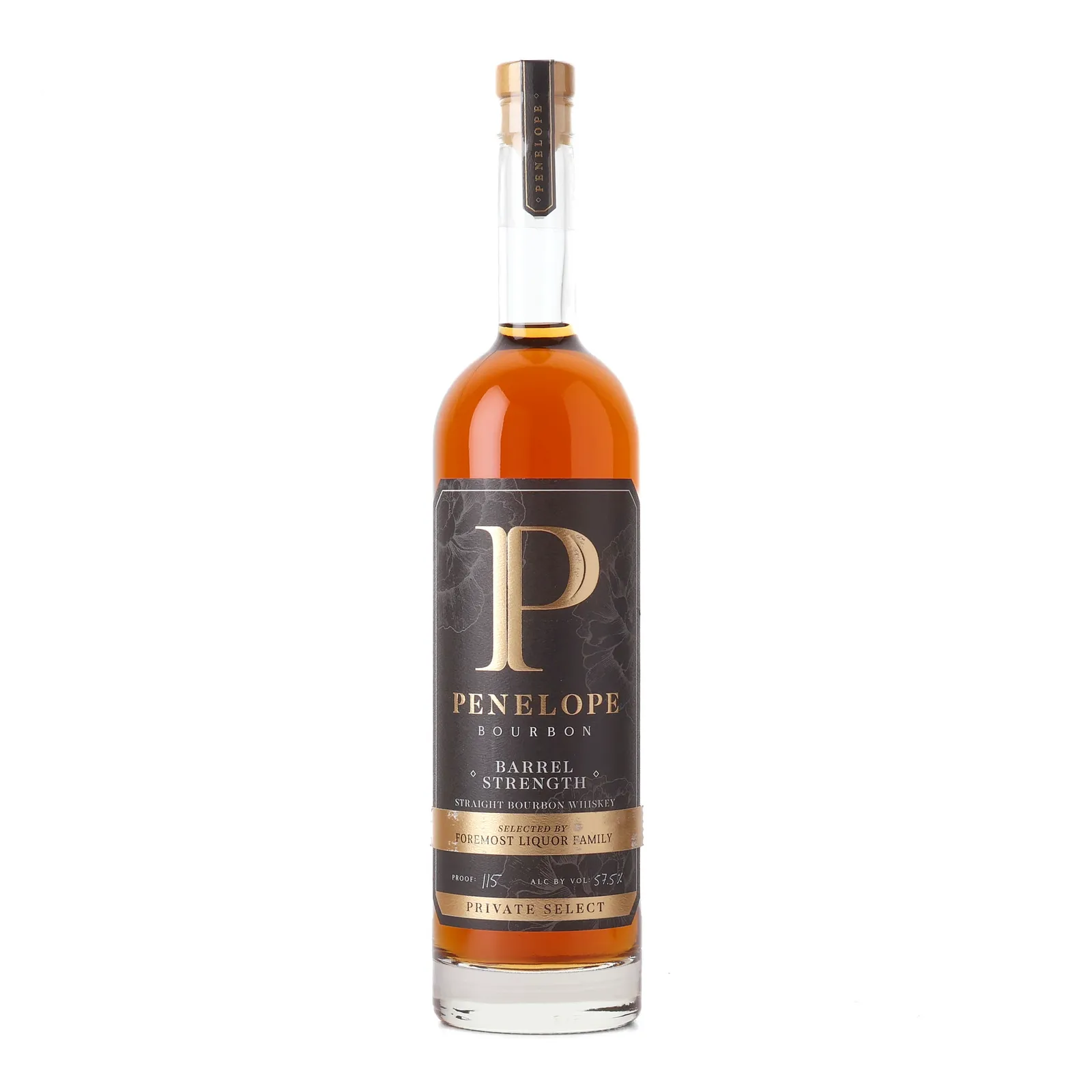 Penelope Barrel Strength Private Select Foremost Liquor Family 4 Year Old, Batch No. 21-161, 57.5% whisky bottle