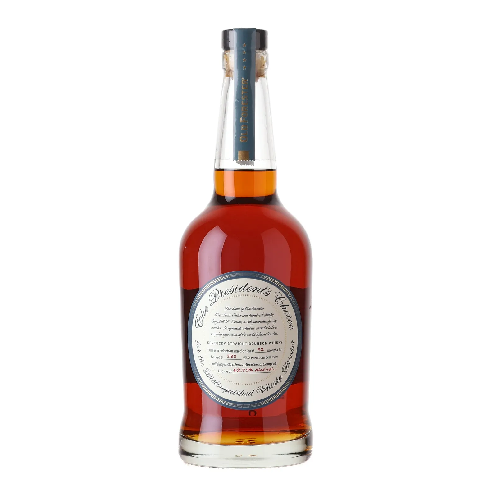 Old Forester President's Choice 7 Year Old, Bourbon Cask, Cask #188, 62.75% whisky bottle