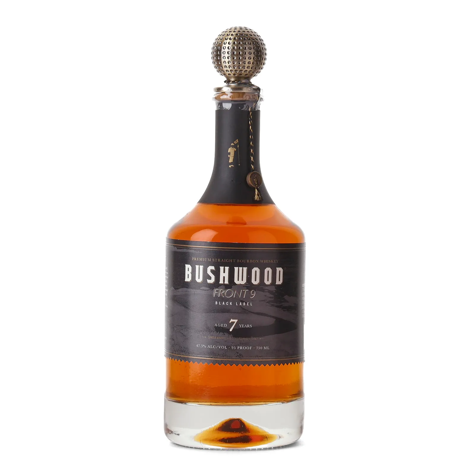 Bushwood Front 9 Black Label 7 Year Old, New Charred Oak Cask, 47.5% whisky bottle