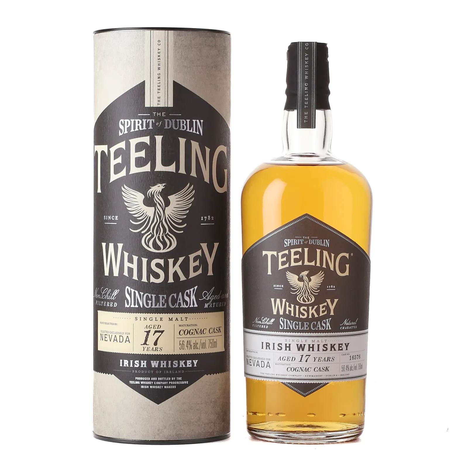 Teeling Single Cask Nevada Selection 17 Year Old, Cognac Cask, Cask #16576, 56.4% whisky bottle