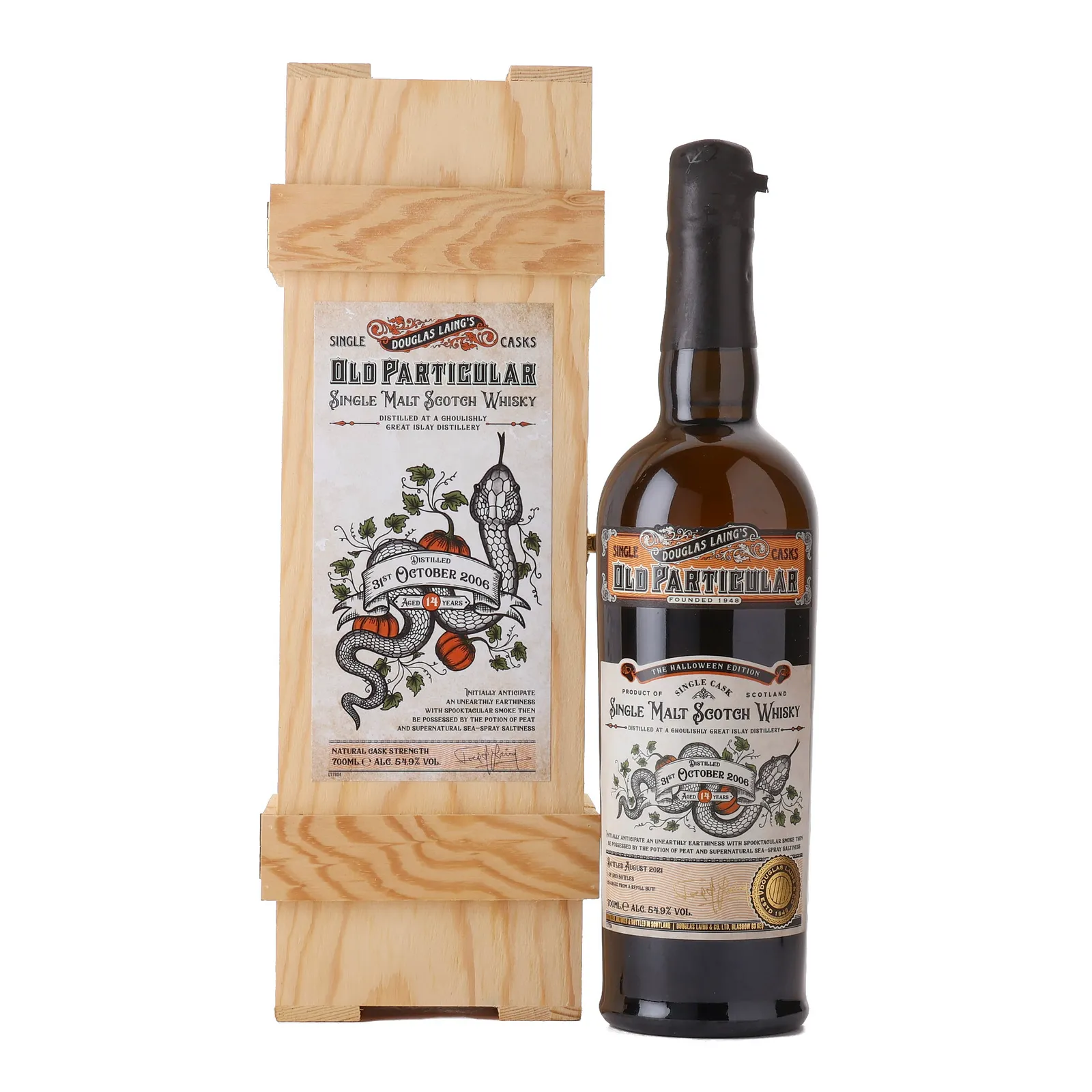 Douglas Laing An Islay 2006 14 Year Old Old Particular Halloween Edition, Refill Butt Cask, Cask #DL14578, 2006, Douglas Laing, 54.9% whisky bottle