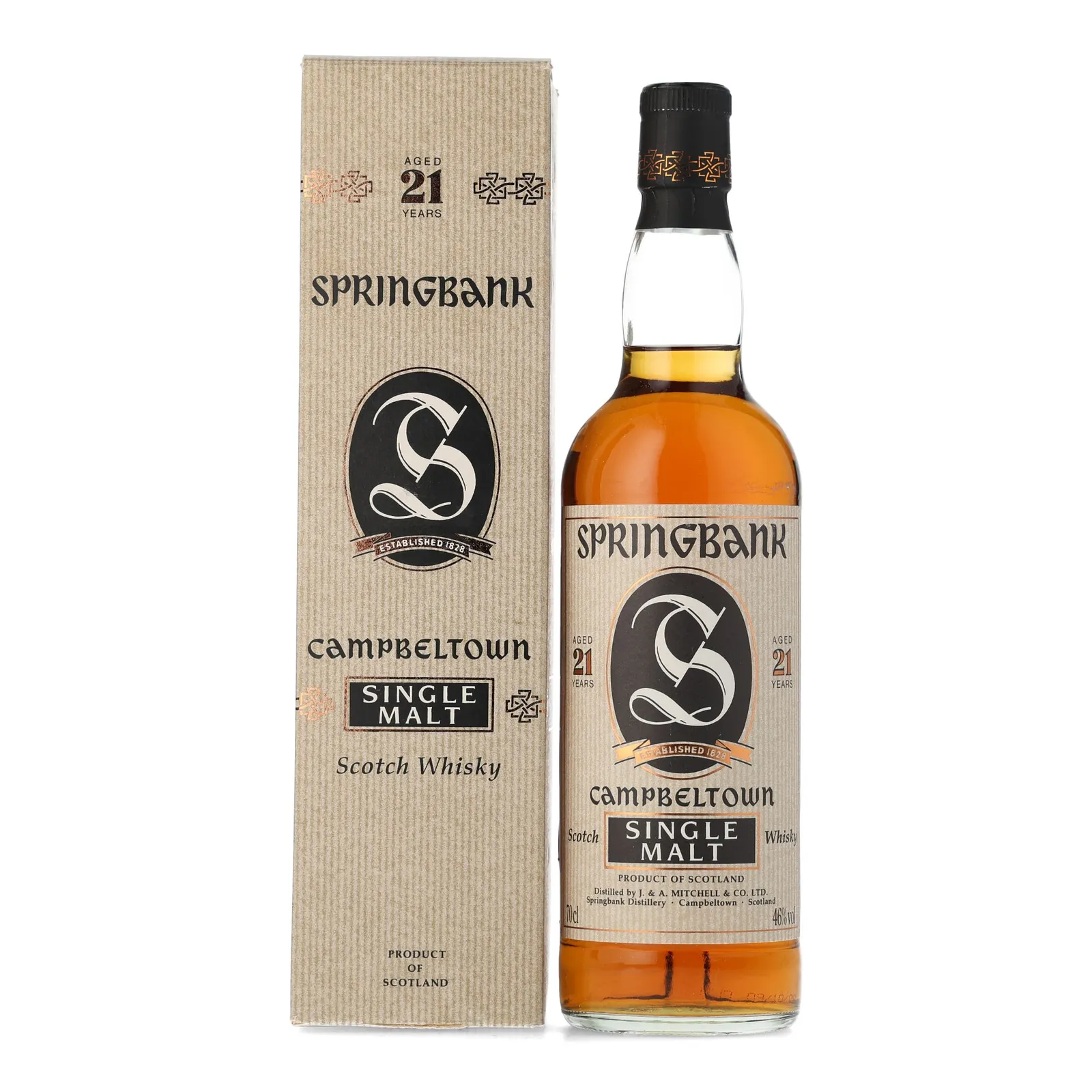 Springbank 21 Year Old, Sherry & Bourbon Cask, 2001, 46% whisky bottle