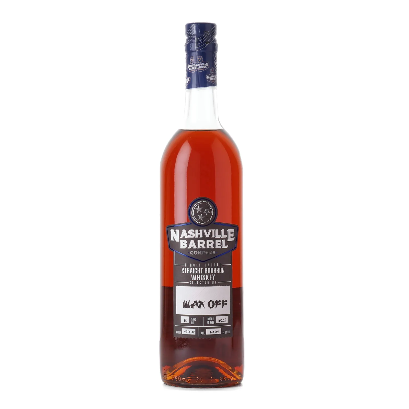 Nashville Barrel Company Wax Off 5 Year Old, Cask #5112, Nashville Barrel Company, 60.01% whisky bottle