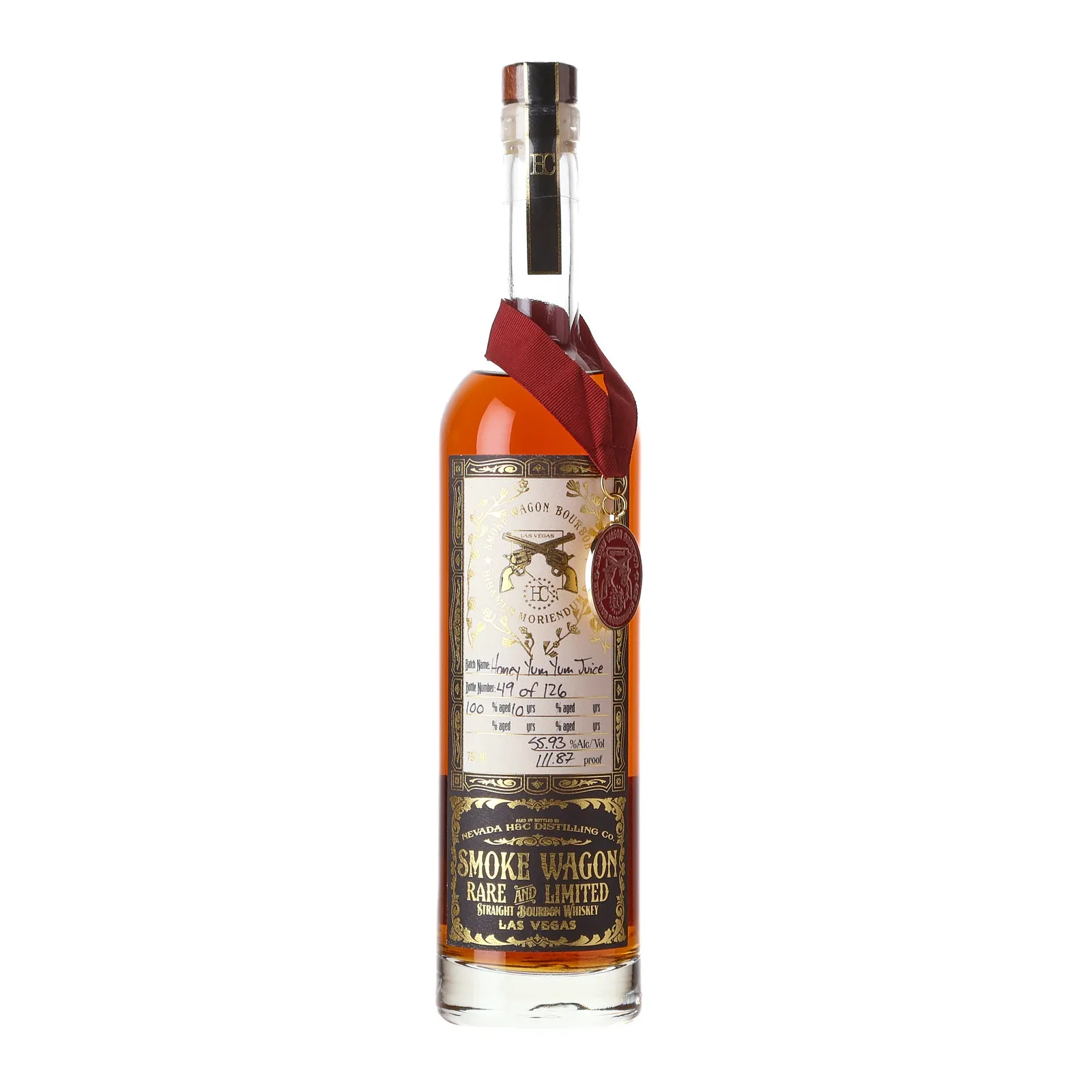 Smoke Wagon Rare & Limited Honey Yum Yum Juice 10 Year Old, Batch No. Honey Yum Yum Juice, 55.9% whisky bottle