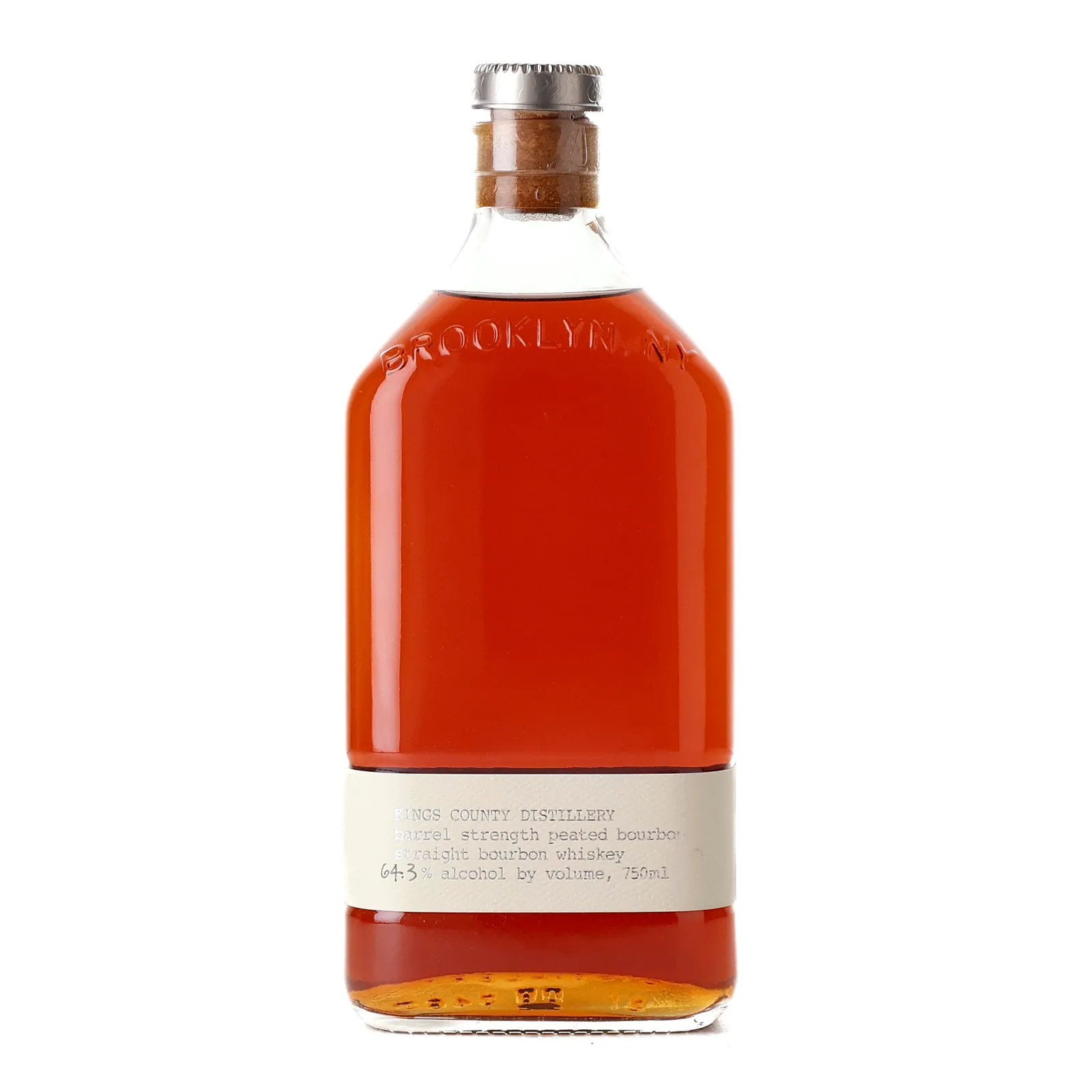 Kings County Barrel Strength Peated Bourbon 5 Year Old, Batch No. 1, 64.3% whisky bottle