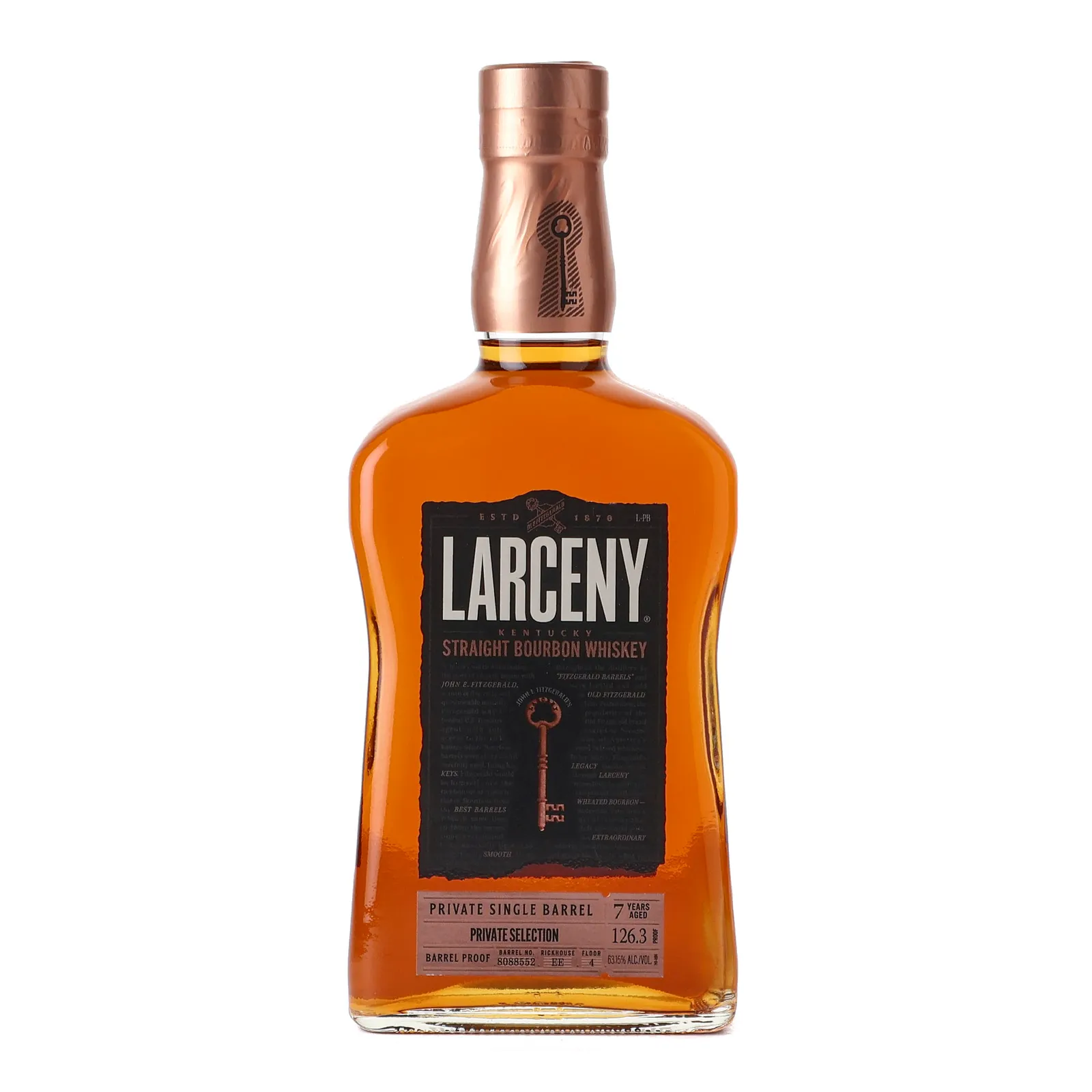 Larceny Private Barrel Selection 7 Year Old, Cask #8088552, 63.1% whisky bottle