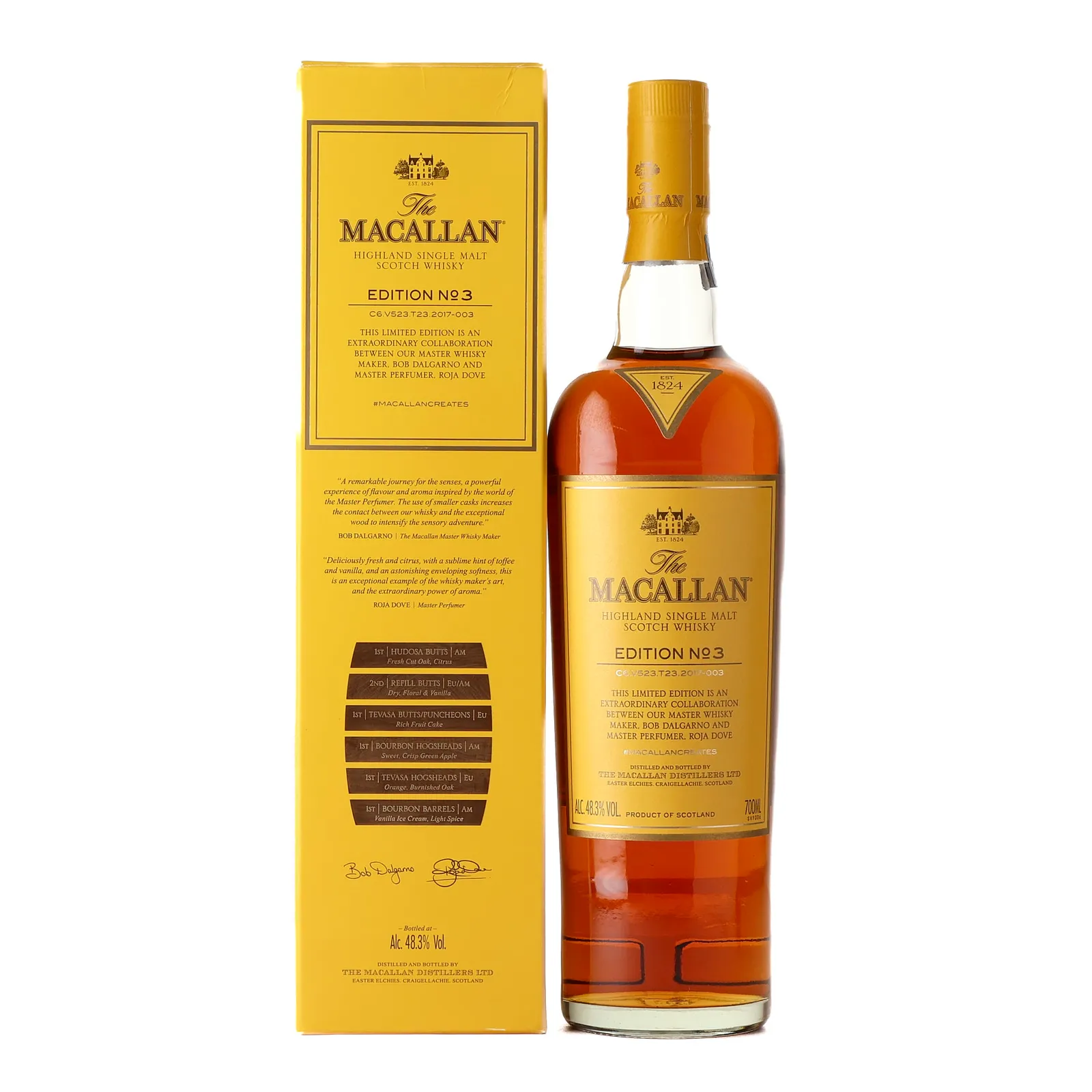 Macallan Edition No. 3, 2017, 48.3%, 70cl whisky bottle