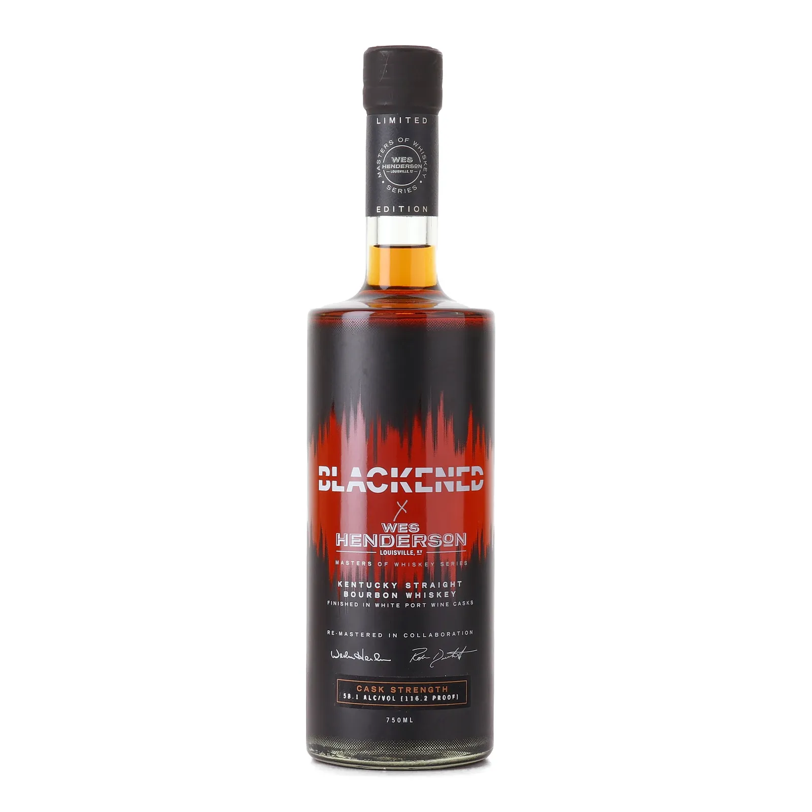 Blackened x Wes Henderson Master of Whiskey Series 6 Year Old, White Port Wine Cask, 2022, 58.1% whisky bottle