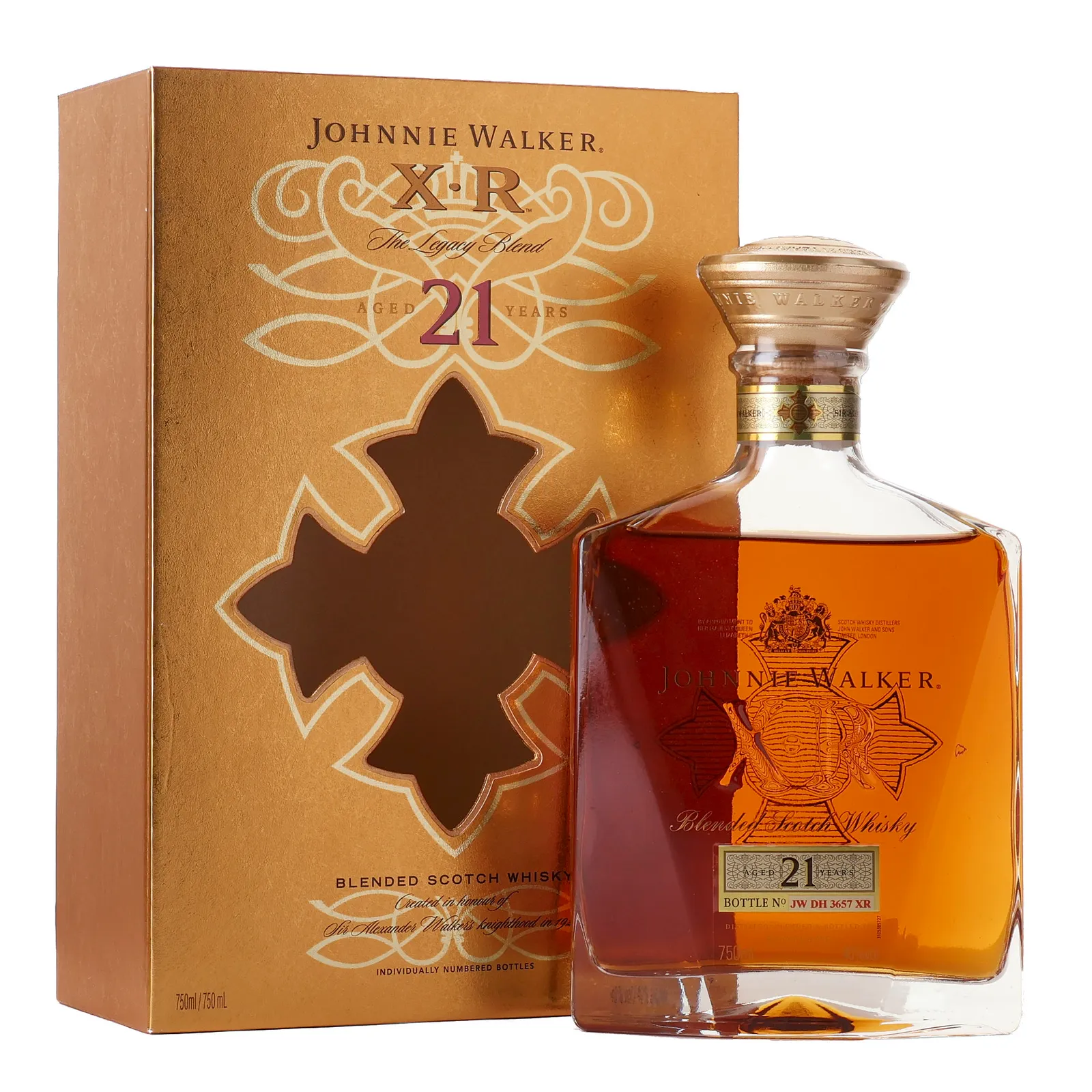 Johnnie Walker John Walker & Sons XR 21 21 Year Old, Oak Cask, 2010, 40% whisky bottle