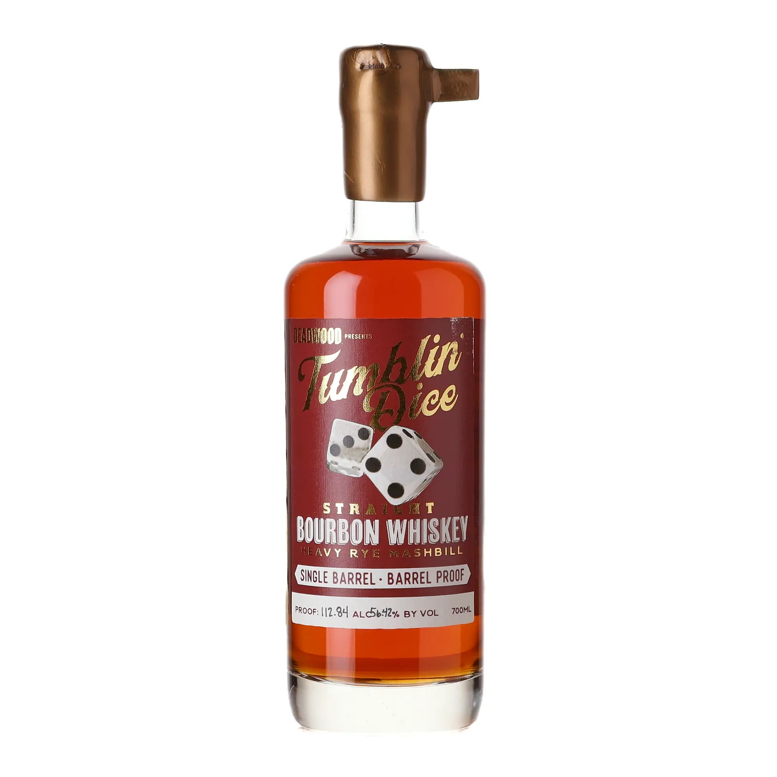 Deadwood Tumblin' Dice 7 Year Old, New Charred Oak Cask, Cask #7/17/15, 2022, The Prime Barrel, 56.4% whisky bottle