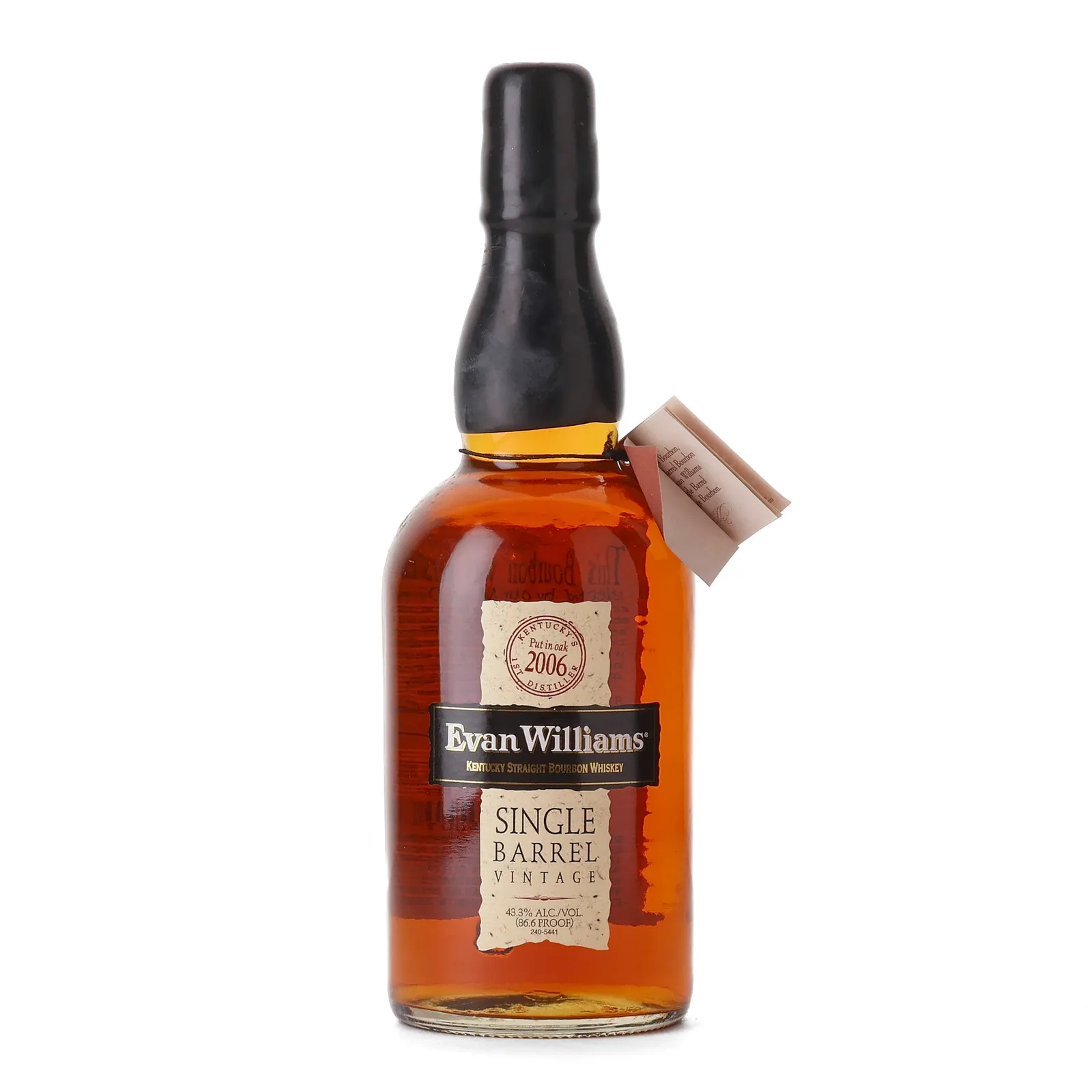 Evan Williams Single Barrel Vintage, American Oak Cask, 2015, 43.3% whisky bottle