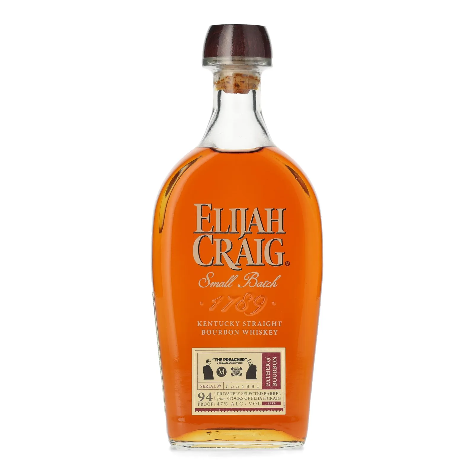 Elijah Craig Small Batch 'The Preacher' Private Barrel Selection, 94 Proof, 47% whisky bottle