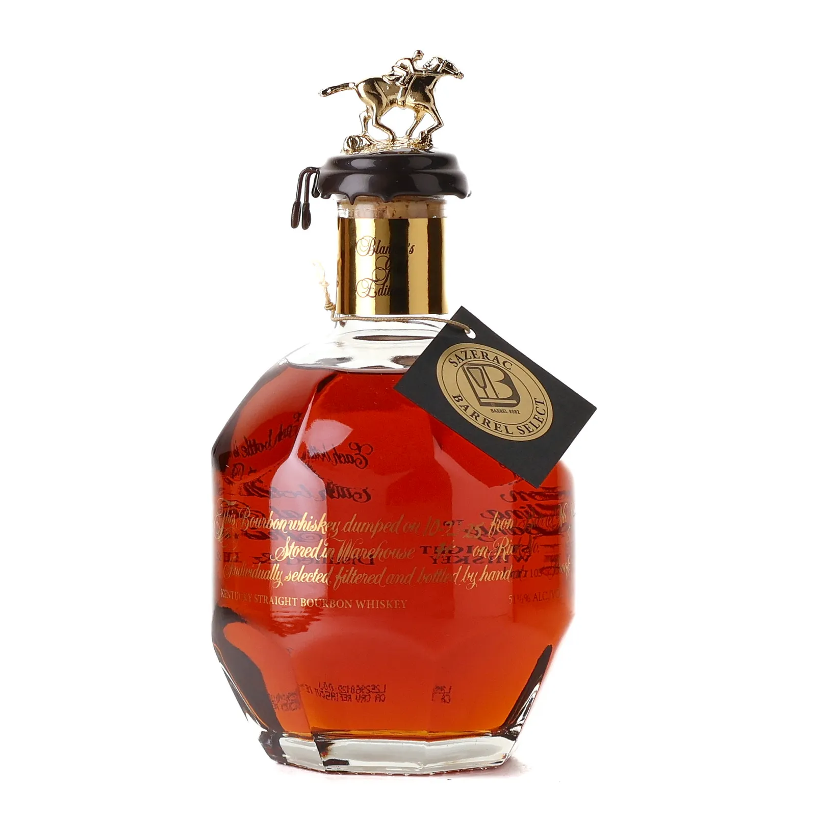 Blanton's Gold Edition Bourbon Private Barrel Selection Letter L, New Charred Oak Cask, Cask #082, 51.5% whisky bottle