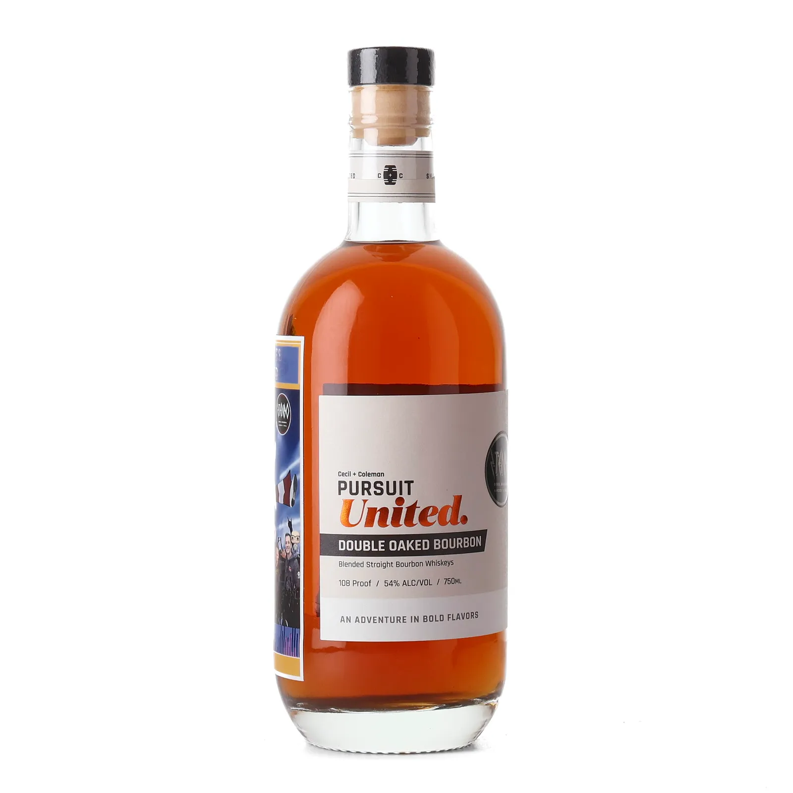 Pursuit United Double Oaked Bourbon 2TEN90 Private Barrel Selection, French Oak Cask, Batch No. 9CE-A-08-SS, 54% whisky bottle