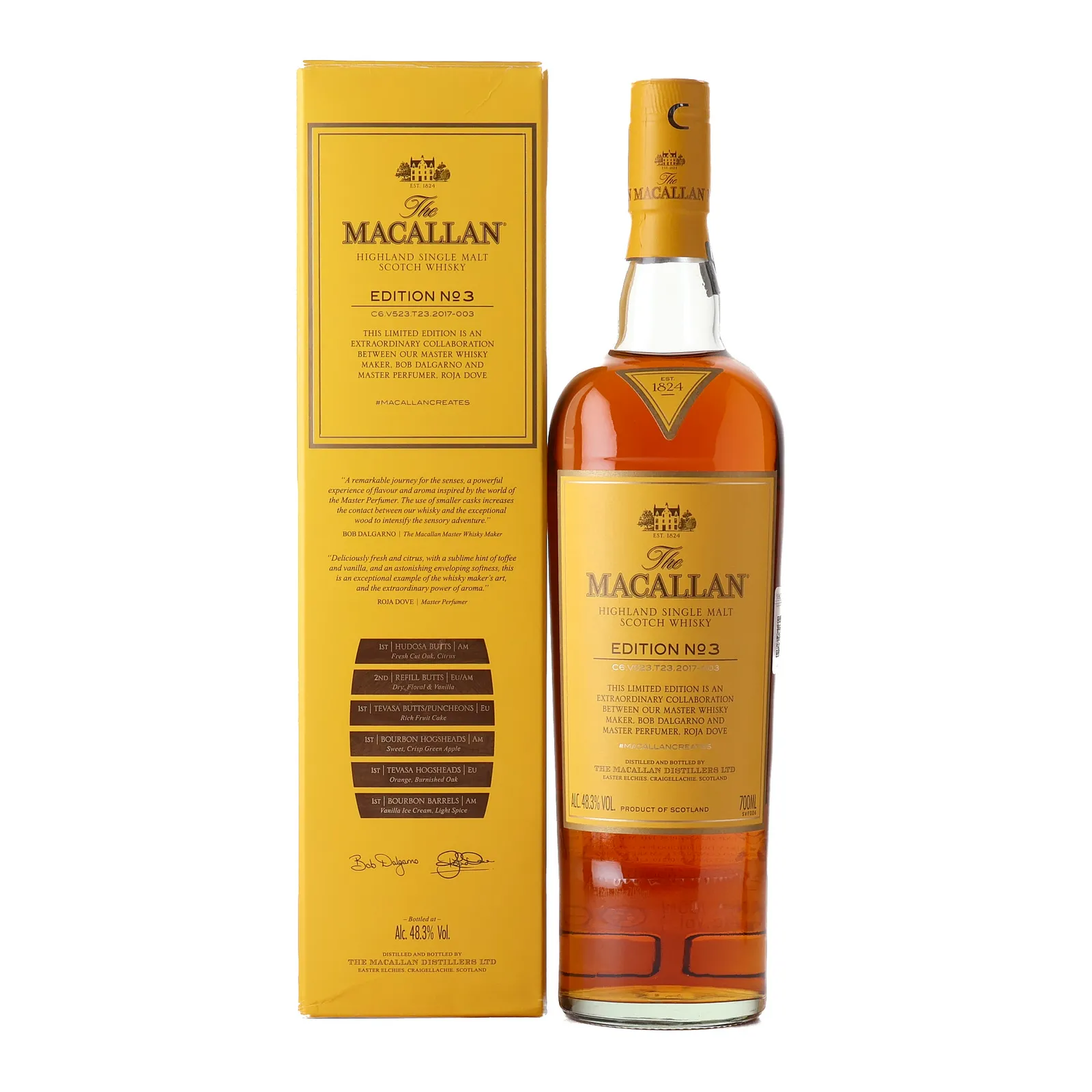 Macallan Edition No. 3, 2017, 48.3%, 75cl whisky bottle