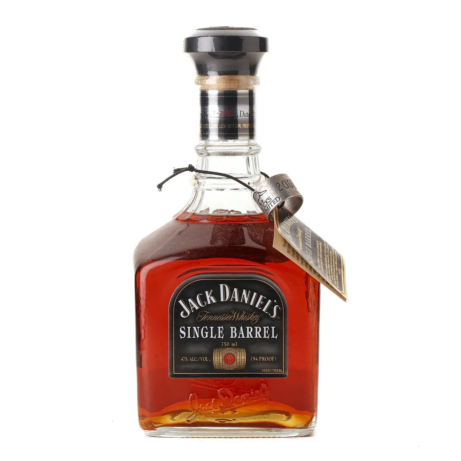 Jack Daniel's Tennessee Whiskey 'Ducks Unlimited' Private Barrel Selection, New Charred Oak Cask, Cask #7-2157, 2007, 47% whisky bottle