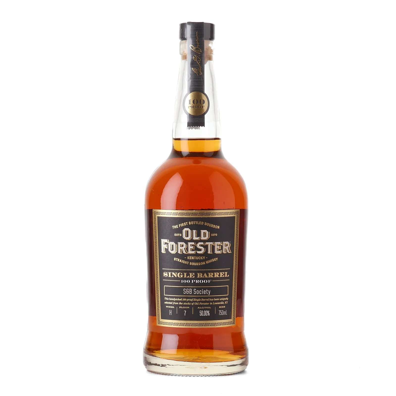 Old Forester Single Barrel 'S&B Society' Private Selection, 2021, 50% whisky bottle