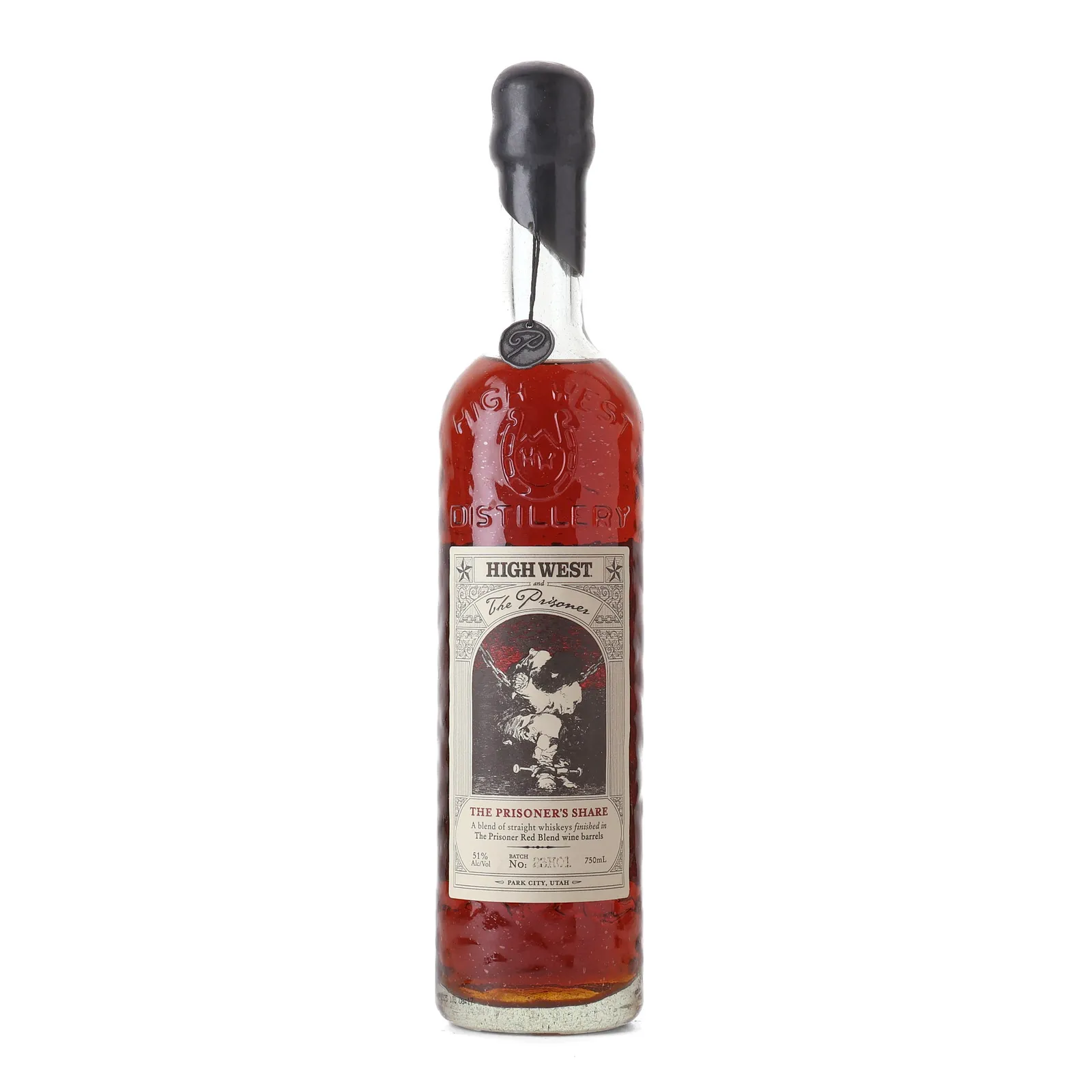 High West The Prisoner's Share, Batch No. 23H01, 2023, 51% whisky bottle