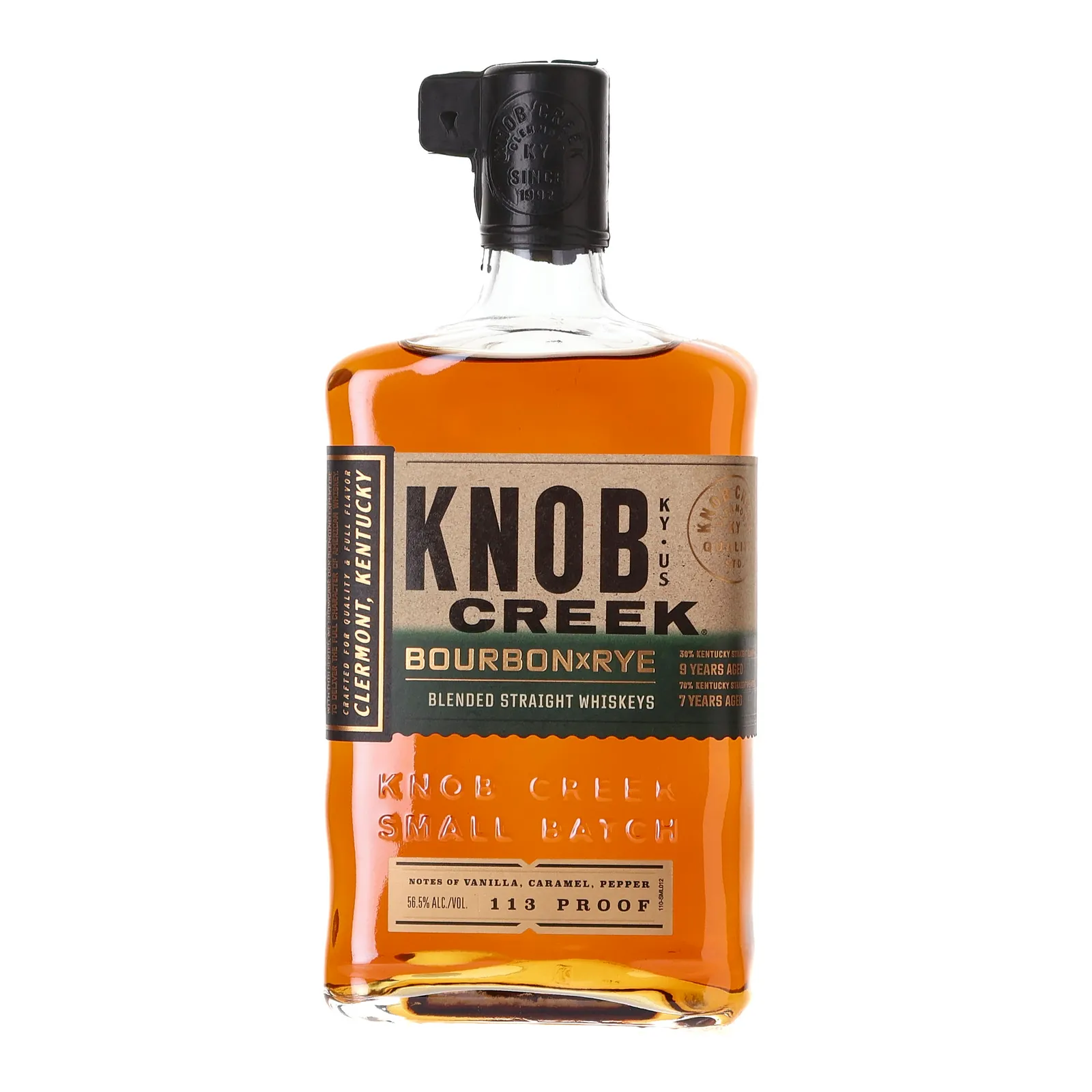 Knob Creek Bourbon x Rye Blended Straight Whiskeys, 56.5% whisky bottle