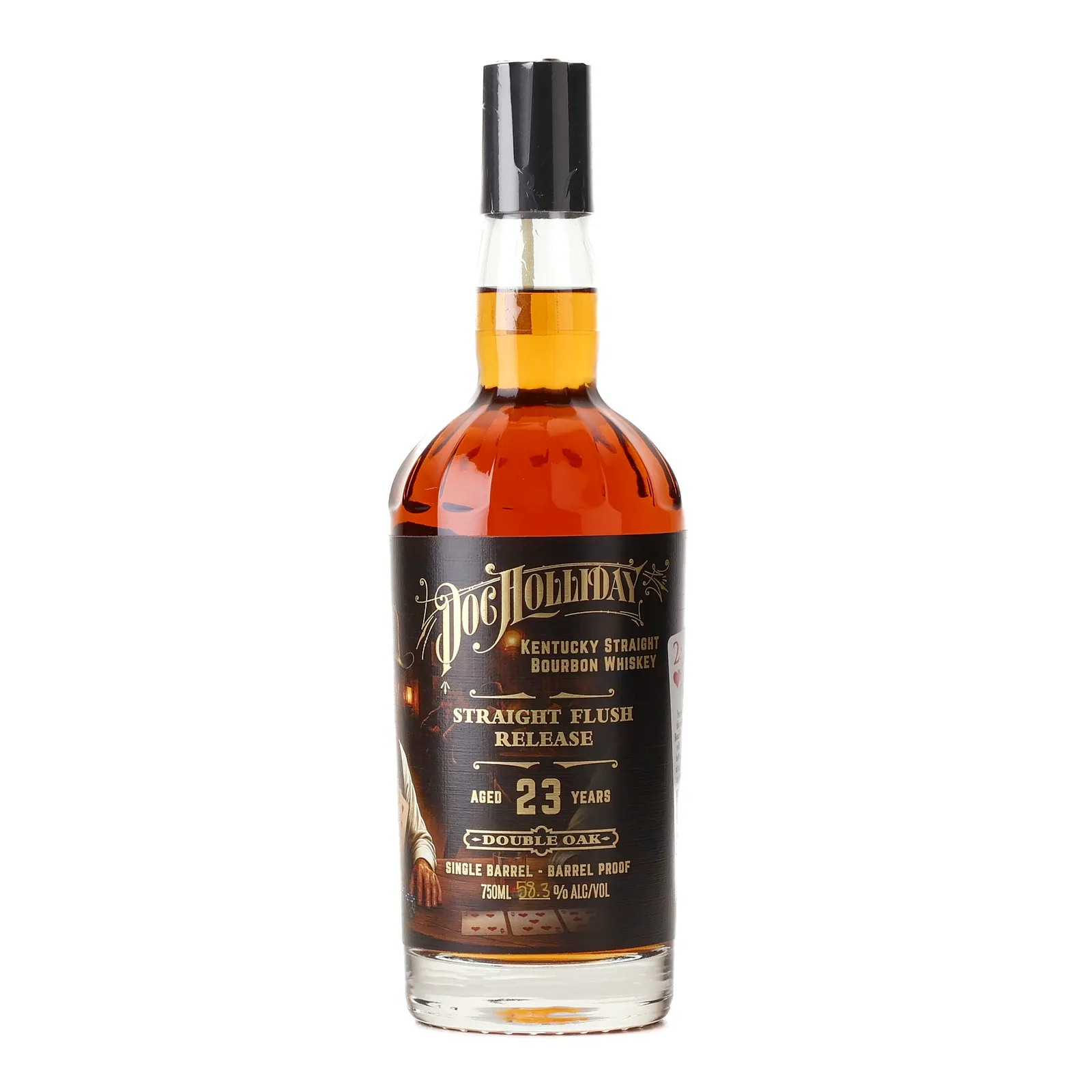 Doc Holliday Straight Flush Release Double Oak 23 Year Old, 58.3% whisky bottle