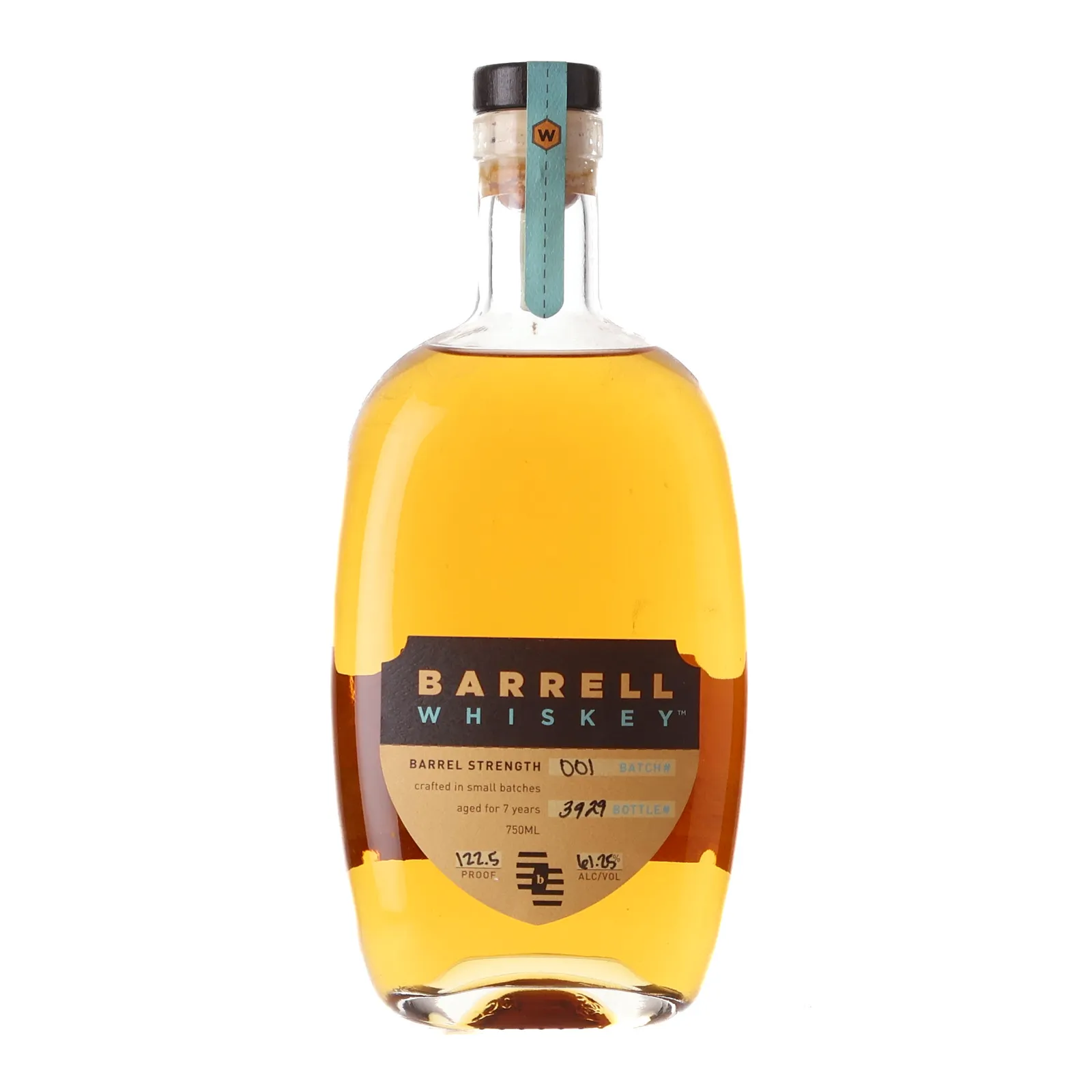 Barrell Craft Spirits 7 Year Old, White Oak Cask, Batch No. 001, 61.25% whisky bottle