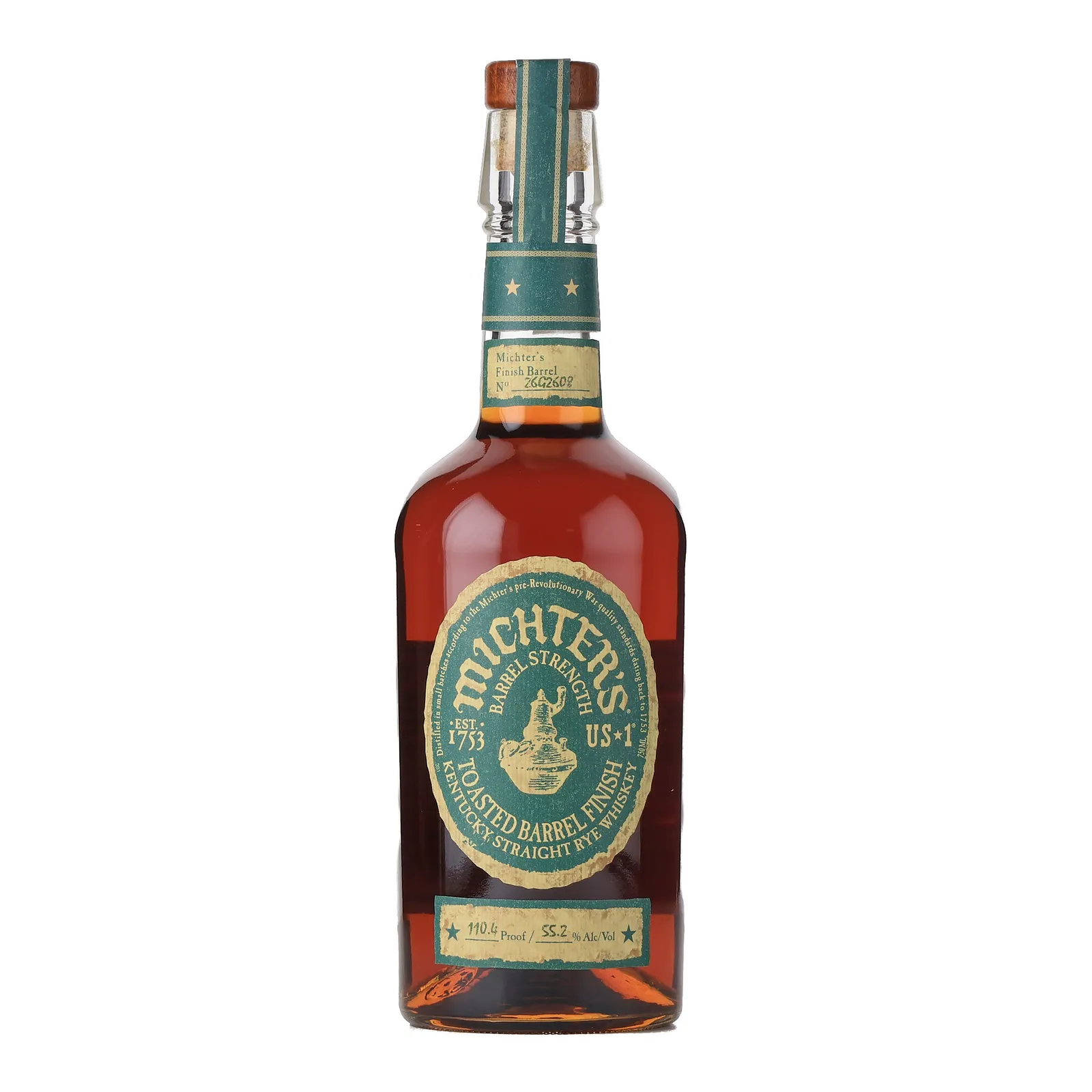 Michter's Toasted Barrel Strength Rye, New American Oak & Toasted Oak Cask, 2026, 55.2% whisky bottle
