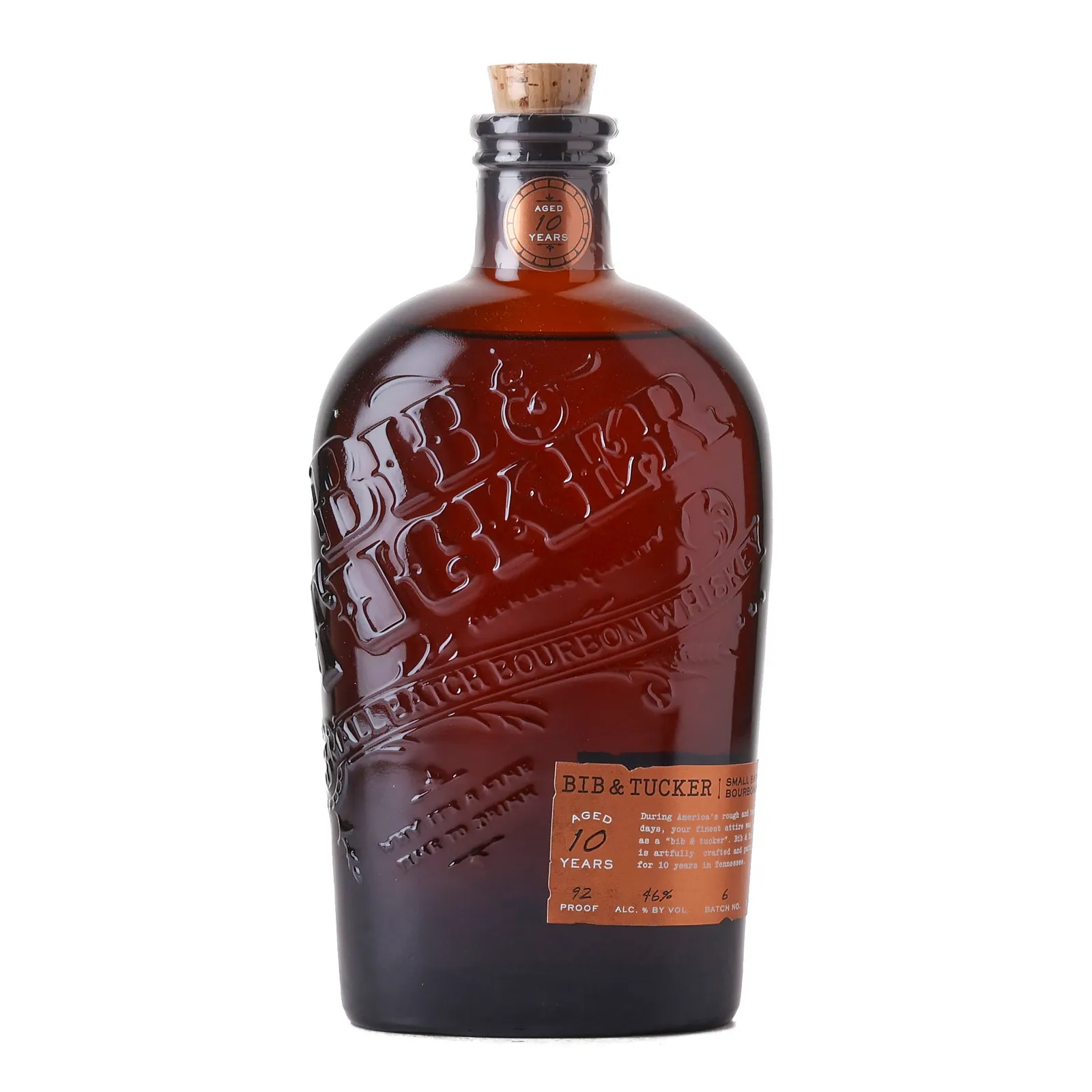 Bib & Tucker Small Batch No. Bourbon 10 Year Old, New Charred Oak Cask, Batch No. 6, 46% whisky bottle