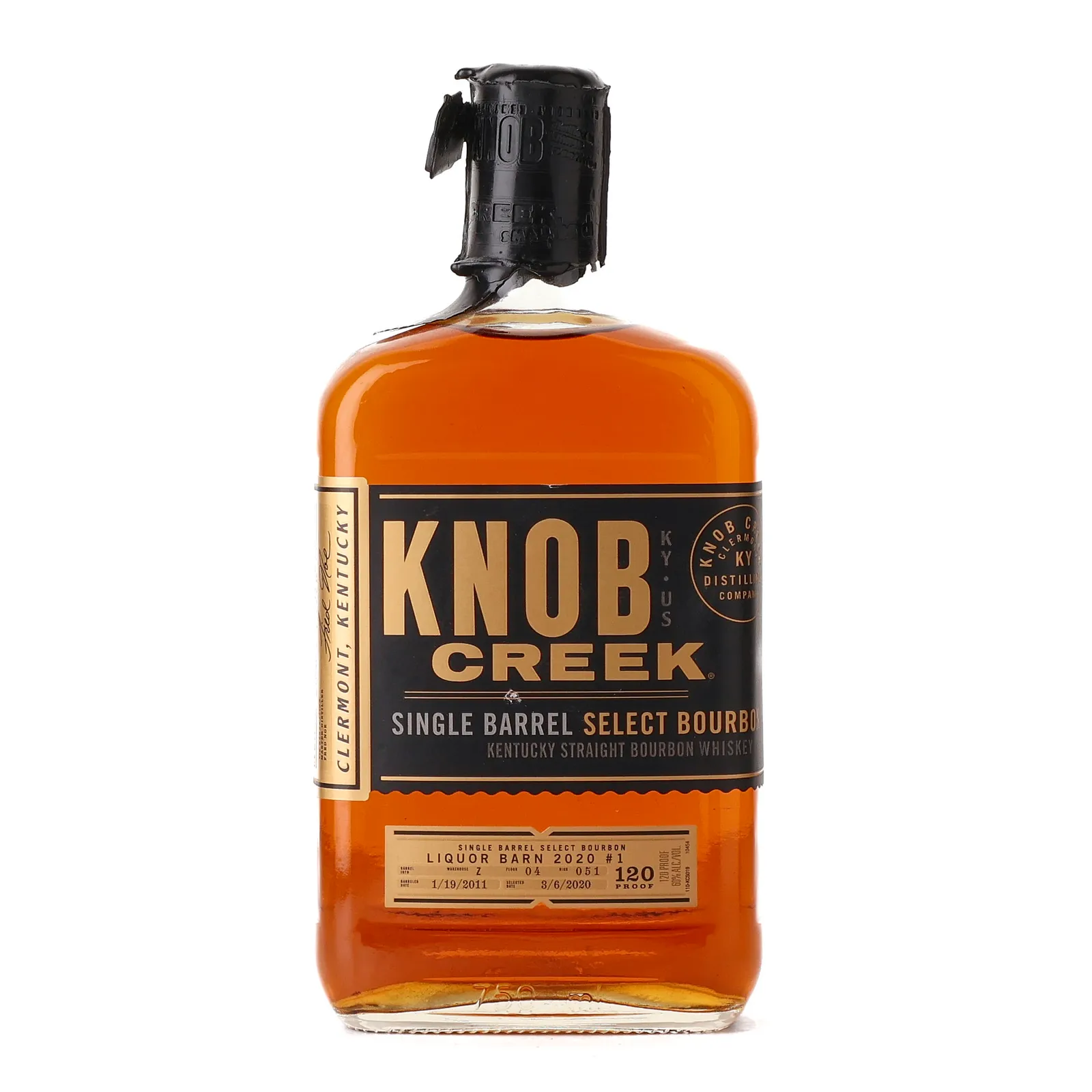 Knob Creek Bourbon 'Liquor Barn' Private Barrel Selection (2020) 9 Year Old, Bourbon Cask, 2020, 60% whisky bottle