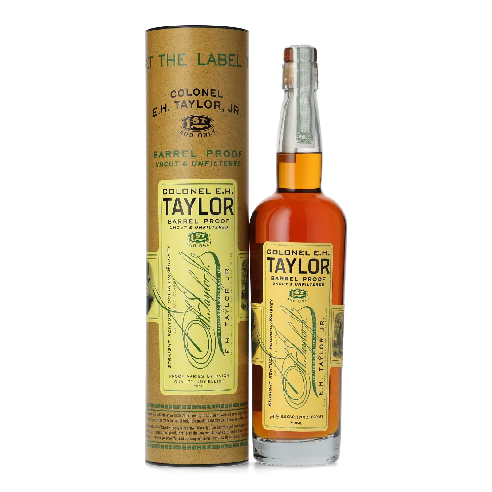 Colonel E.H. Taylor Barrel Proof 7 Year Old, Batch No. 11, 2022, 64.5% whisky bottle