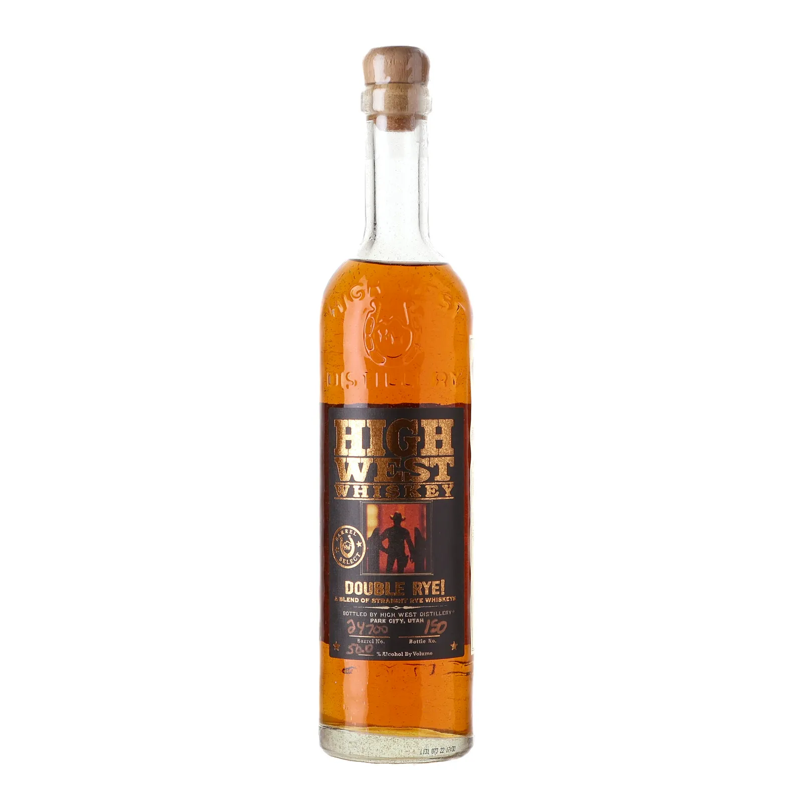 High West Double Rye! Barrel Select Binny's Private Barrel Selection, Rum Cask, Cask #24700, 50% whisky bottle