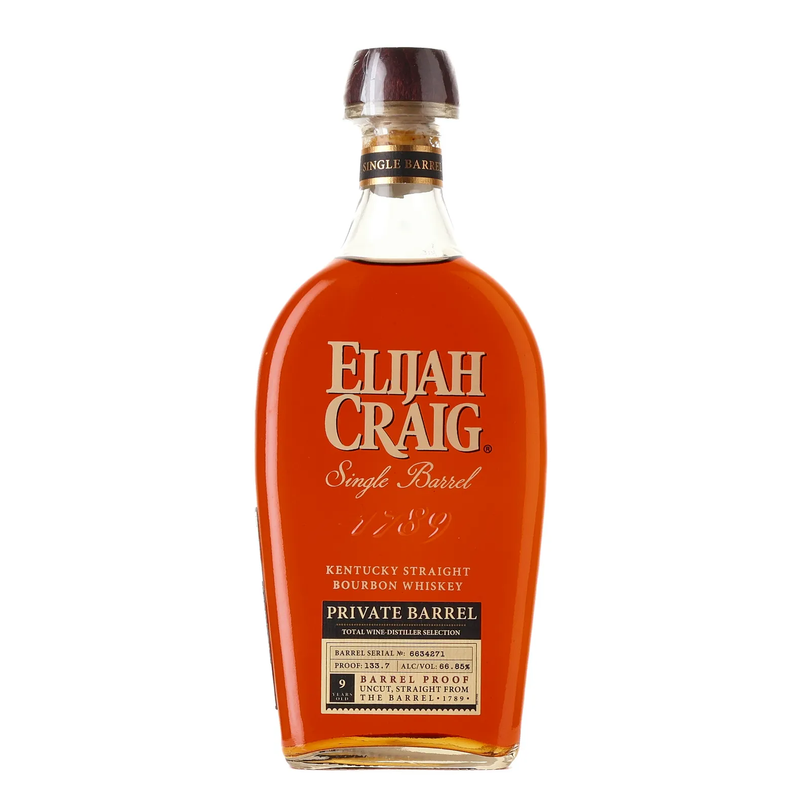 Elijah Craig Private Barrel Barrel Proof 9 Year Old, Cask #6634271, 66.85% whisky bottle