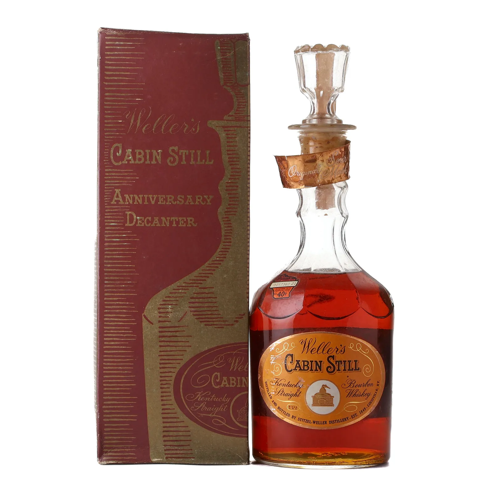 Cabin Still Weller's Anniversary Decanter 5 Year Old, 45% whisky bottle