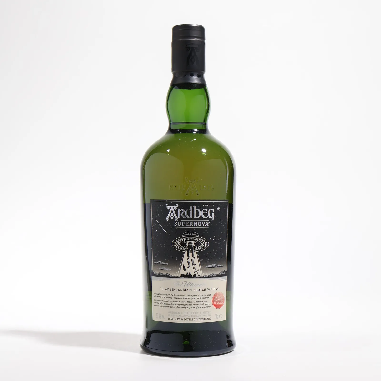 Ardbeg Supernova Committee Release, Bourbon Cask, 2019, 53.8% whisky bottle