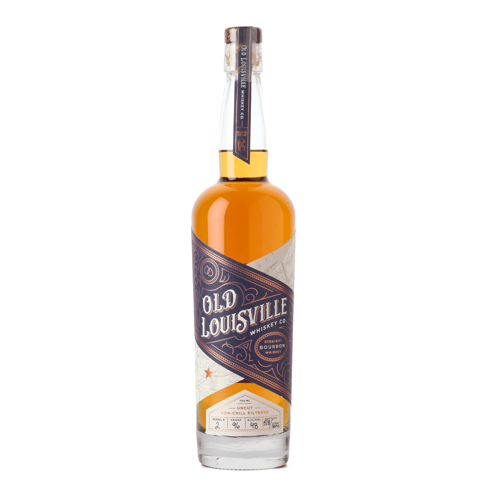 Old Louisville Straight Bourbon, Batch No. 2, 48% whisky bottle