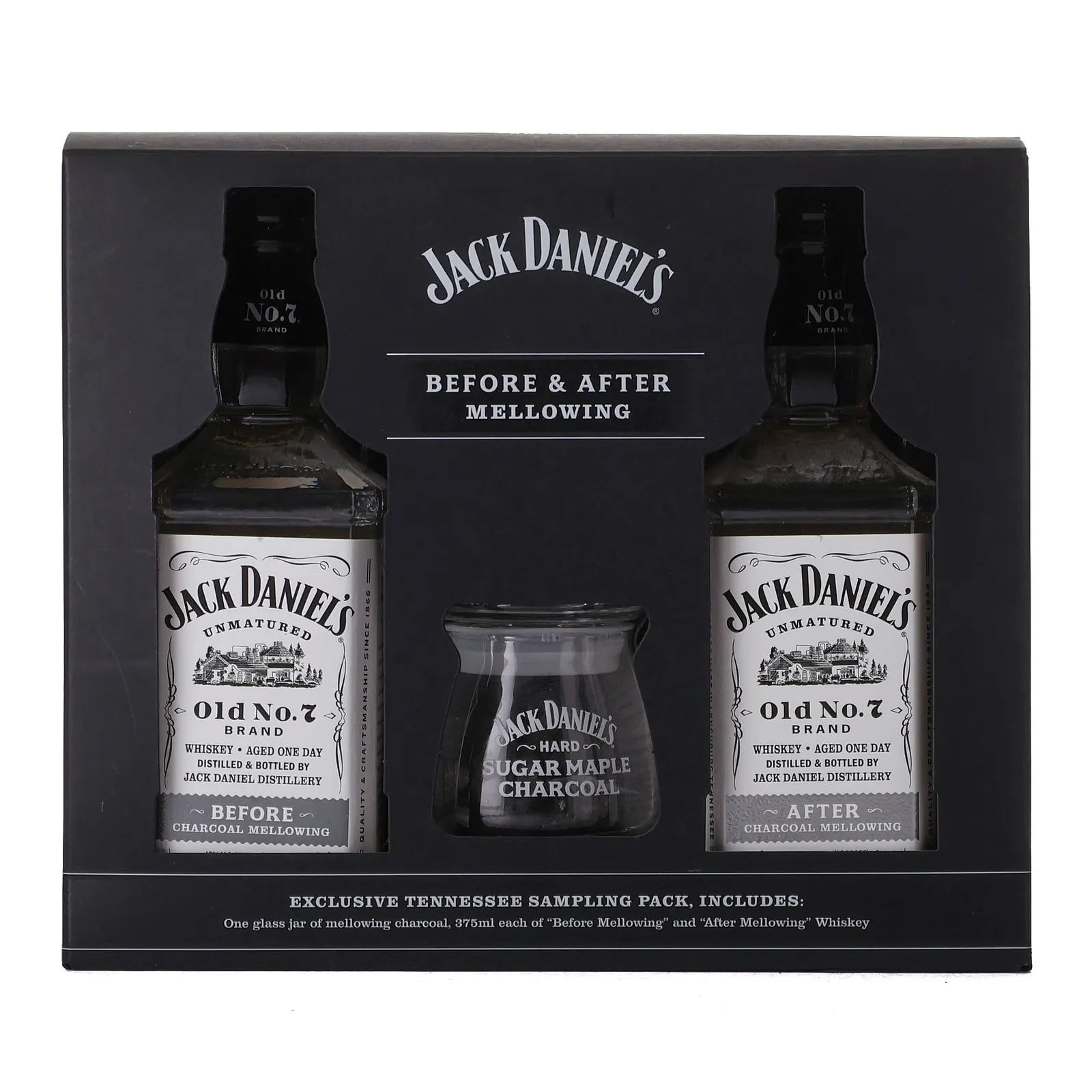 Jack Daniel's Before & After Charcoal Mellowing, New Charred American Oak Cask, 2019, 40% whisky bottle