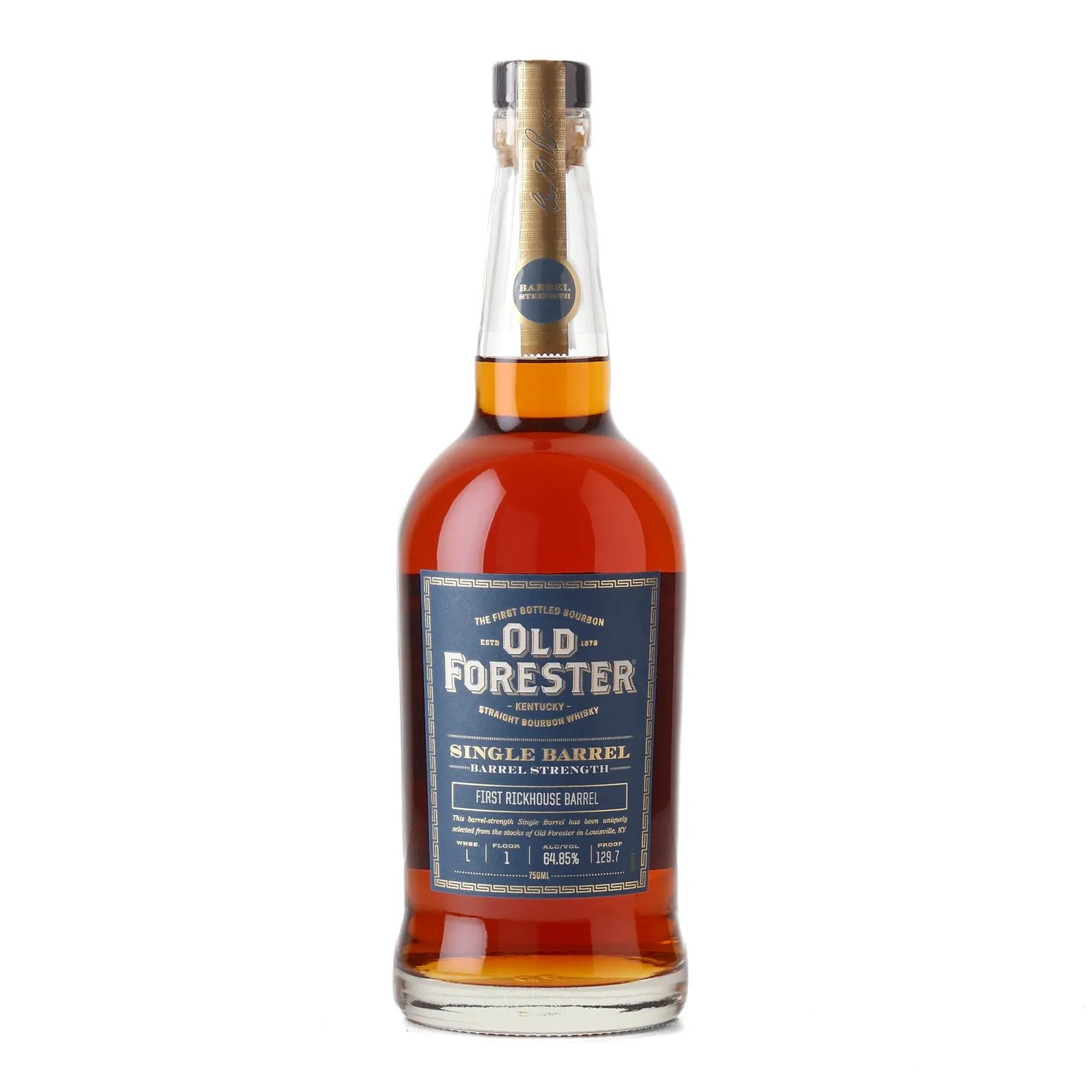 Old Forester Single Barrel Barrel Strength First Rickhouse Barrel, 64.85% whisky bottle