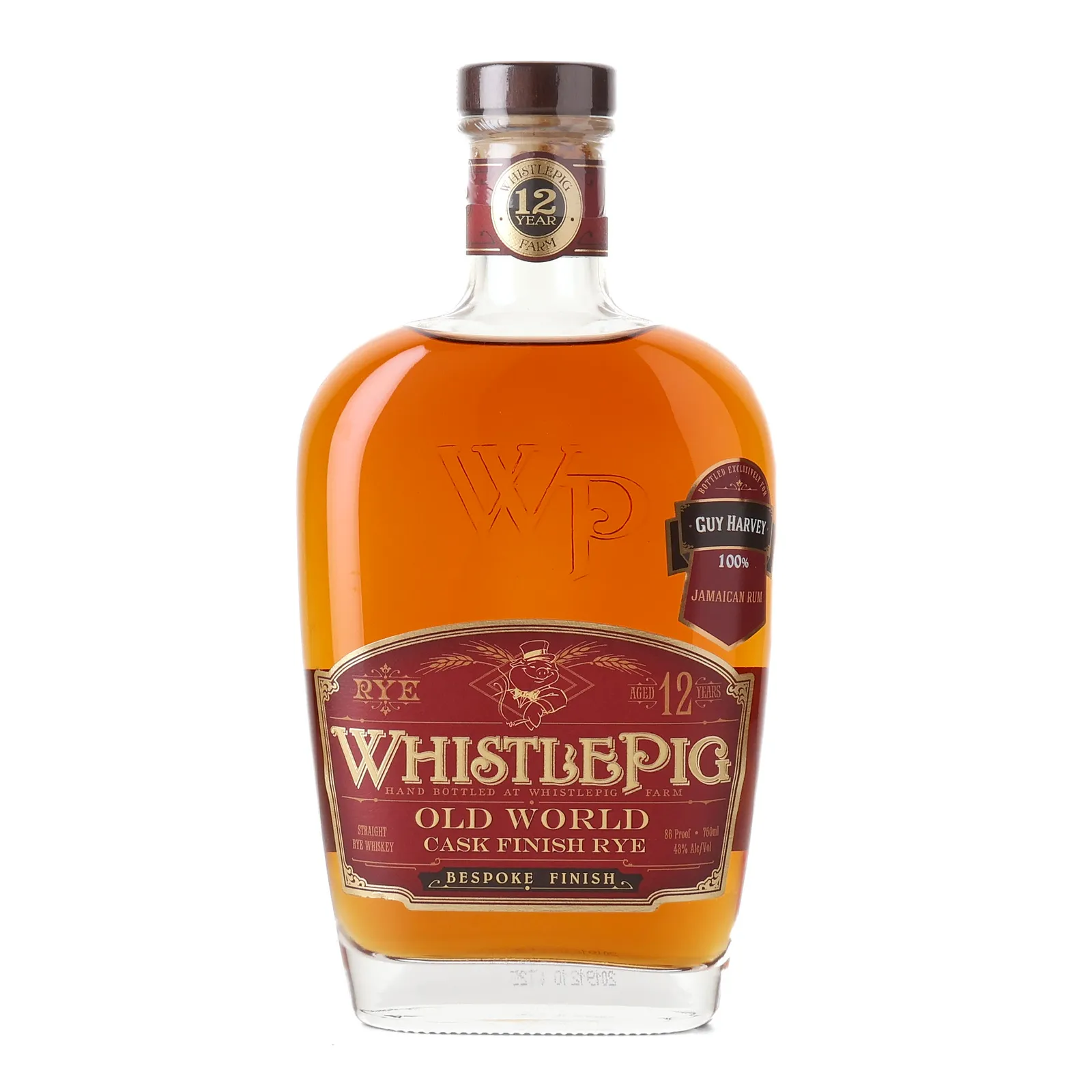 WhistlePig Old World Bespoke Blend Guy Harvey Private Barrel Selection 12 Year Old, Madeira, Sauternes, Port & Rum Cask, 2019, 43% whisky bottle