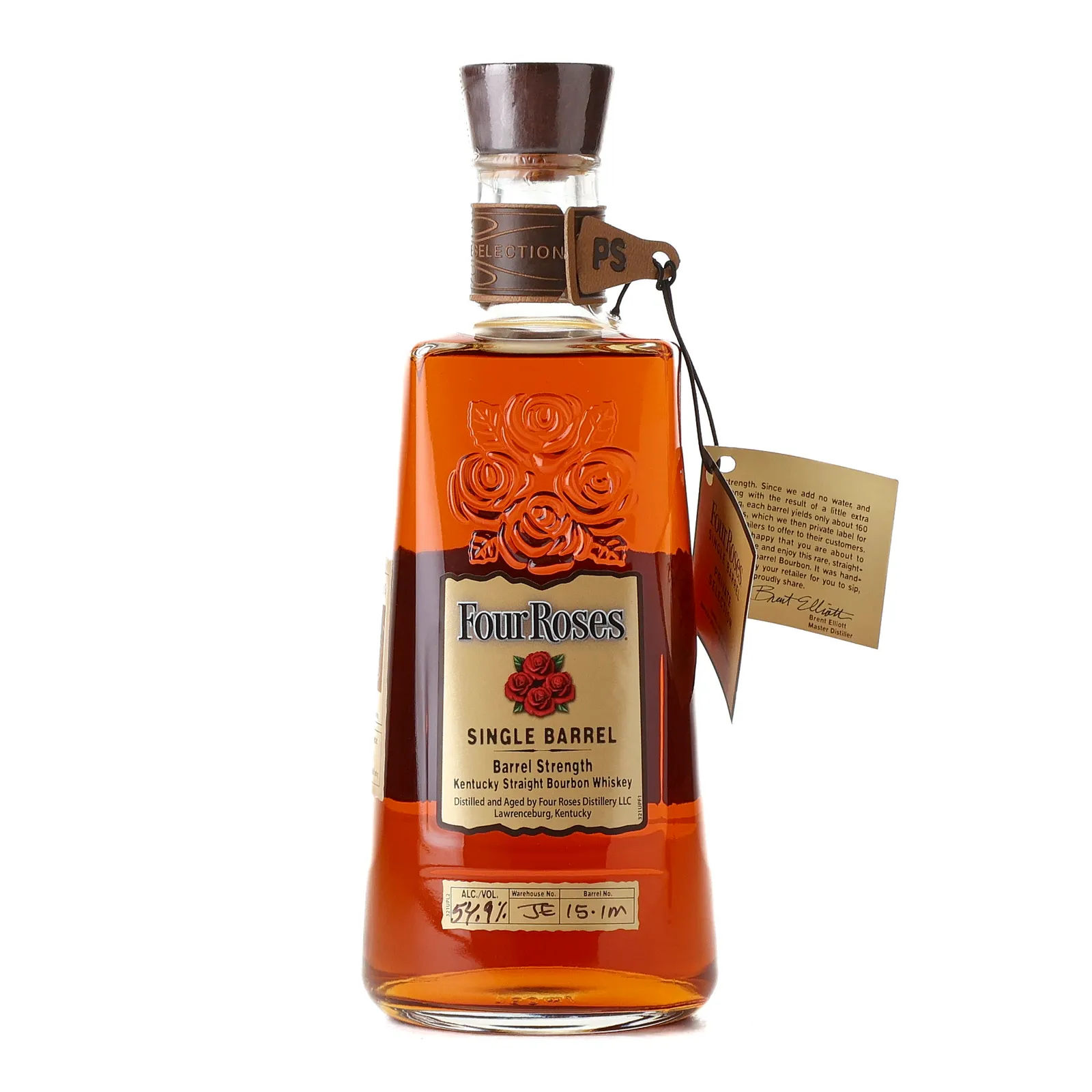 Four Roses Barrel Strength OBSQ 10 Year Old, Cask #JE 15-1M, 2020, 54.9% whisky bottle