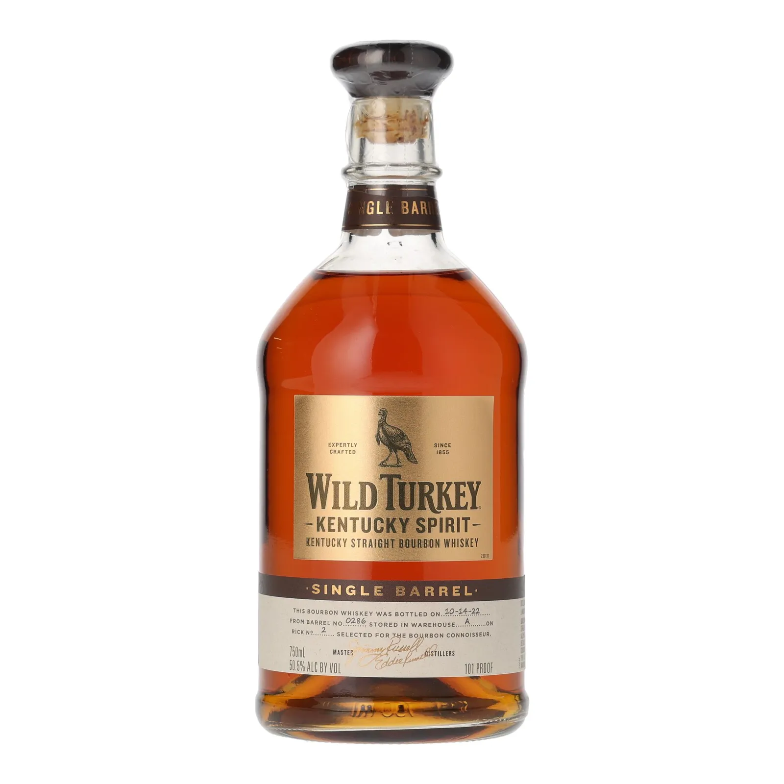 Wild Turkey Kentucky Spirit Single Barrel, Cask #0286, 2022, 50.5% whisky bottle