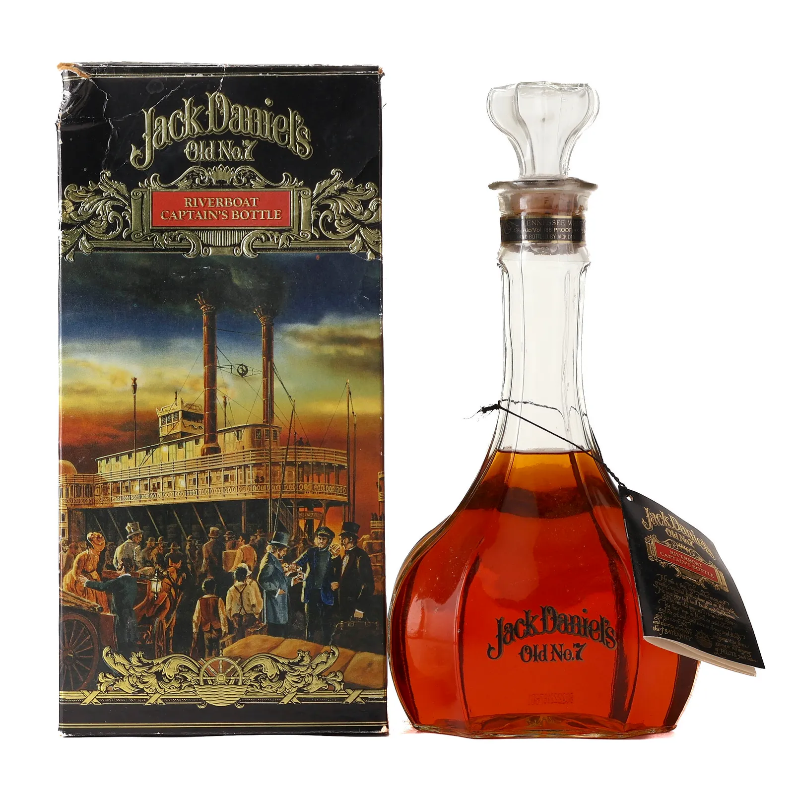 Jack Daniel's Riverboat Captain's Bottle, 43% whisky bottle