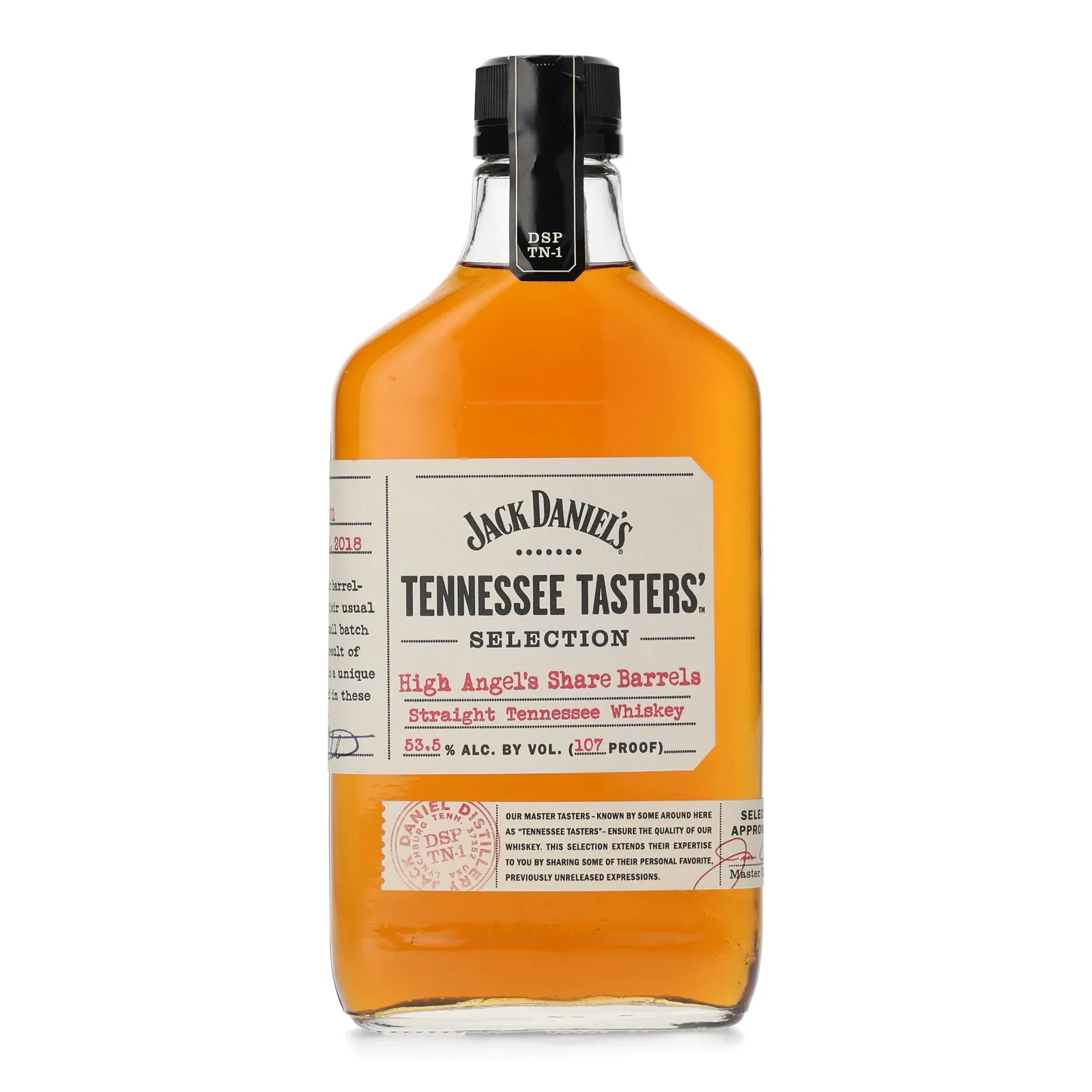 Jack Daniel's Tennessee Tasters' Selection High Angel's Share Barrels, Selection No. 001, 2018, 53.5% whisky bottle