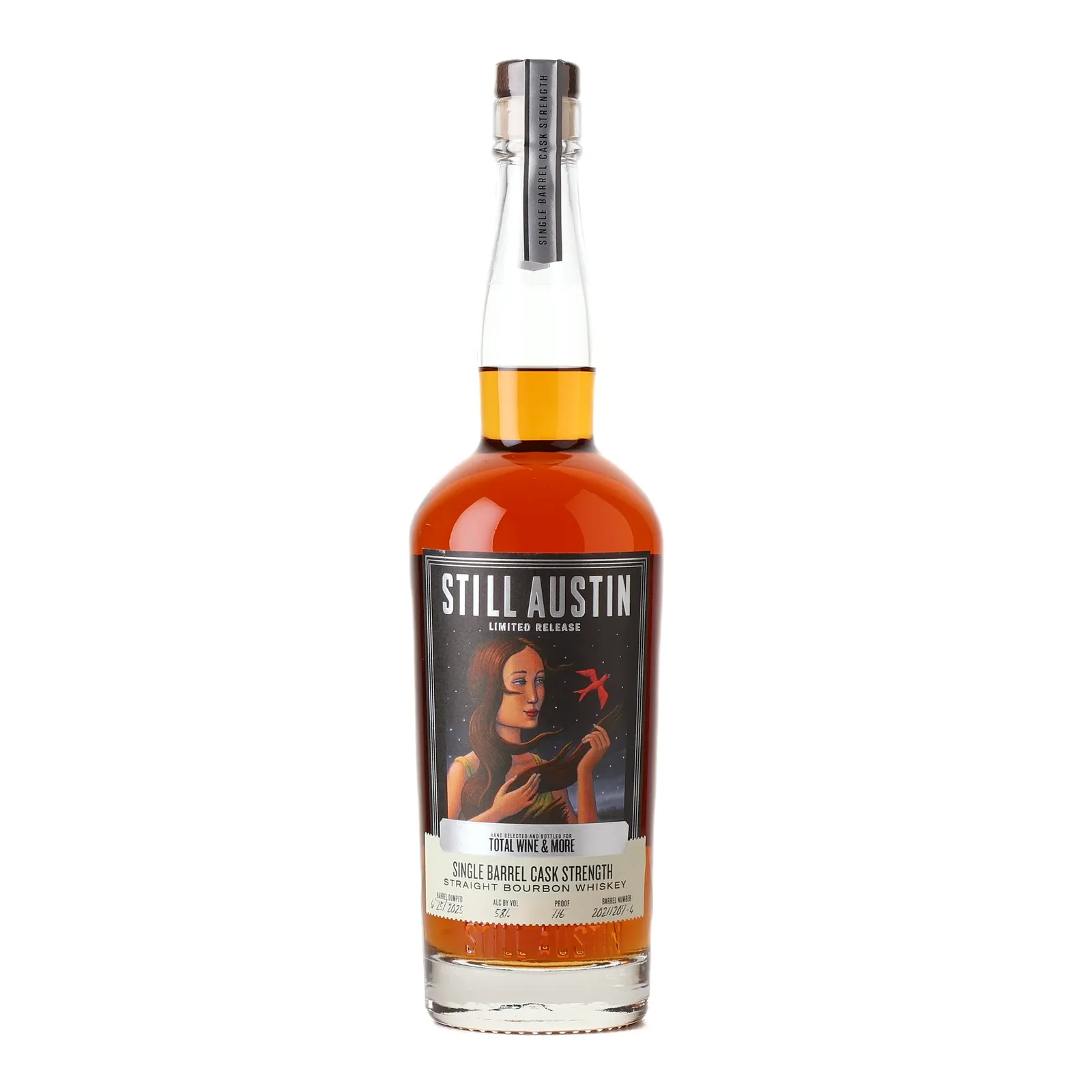 Still Austin Single Barrel Cask Strength 2 Year Old, Oak Cask, Cask #20211207-4, 2025, 58% whisky bottle