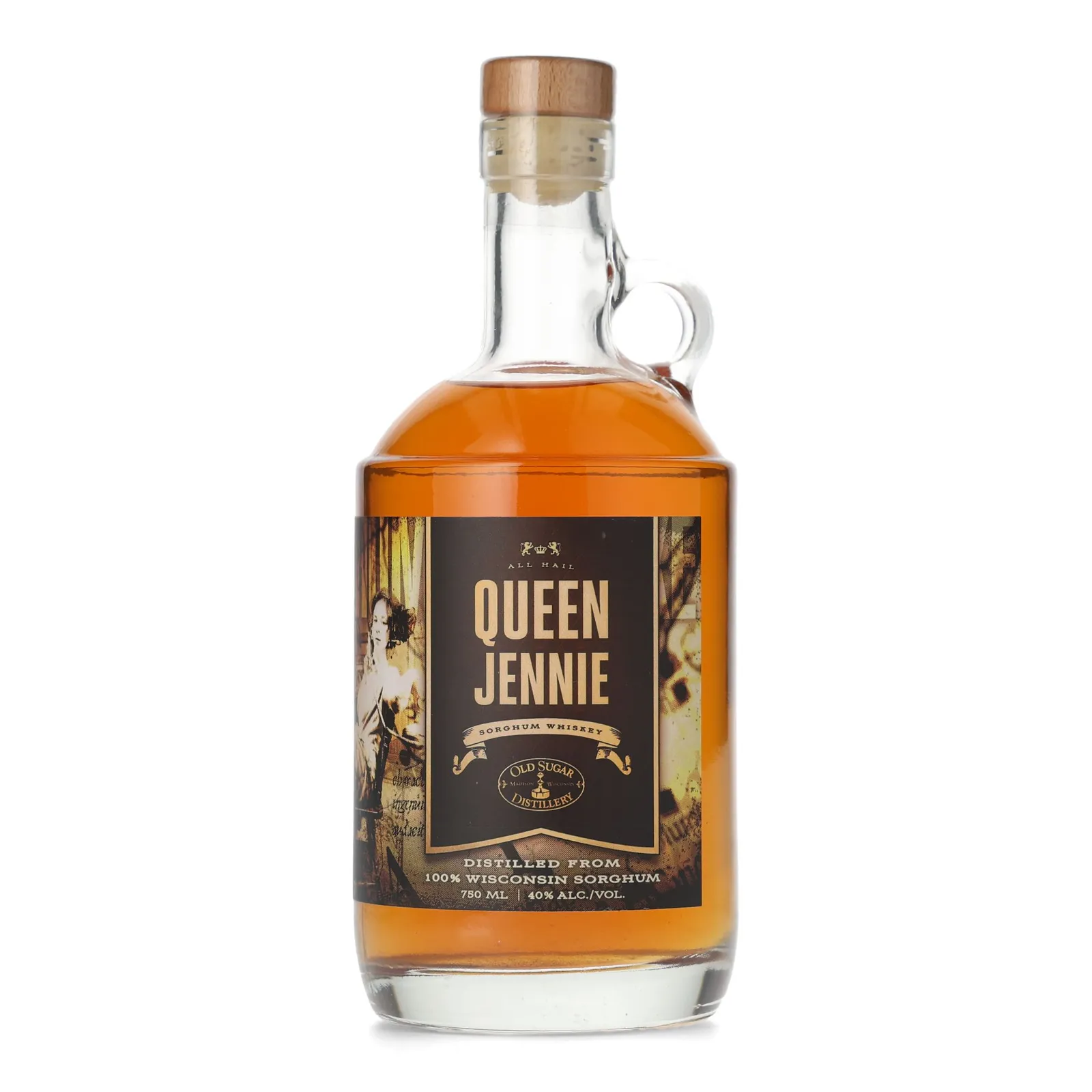 Old Sugar Distillery Queen Jennie Sorghum Whiskey, 40% whisky bottle