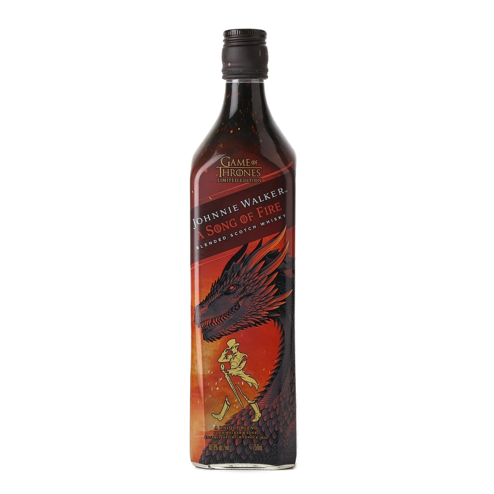 Johnnie Walker A Song of Fire, 40.8% whisky bottle
